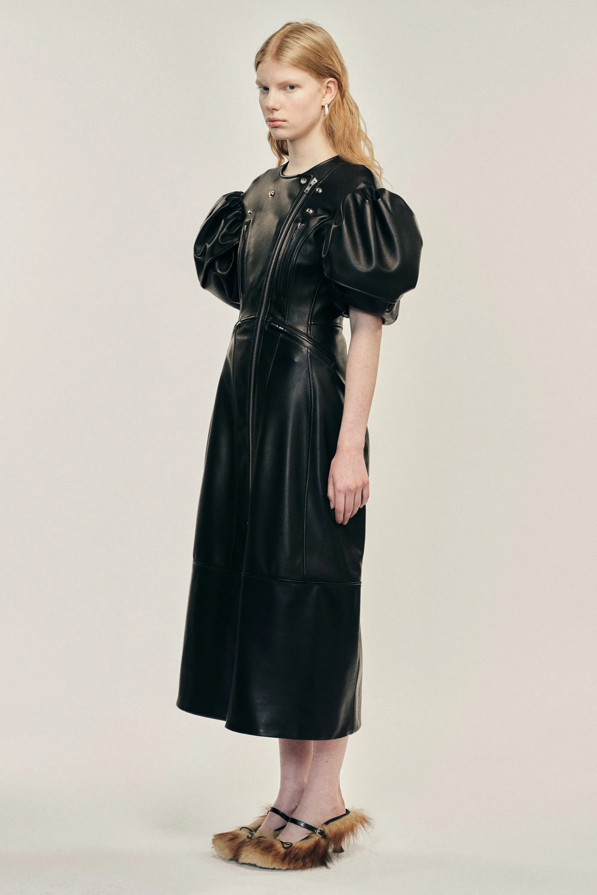 Sculpted Petal Sleeve Biker Dress sold by Simone Rocha product image thumbnail 2