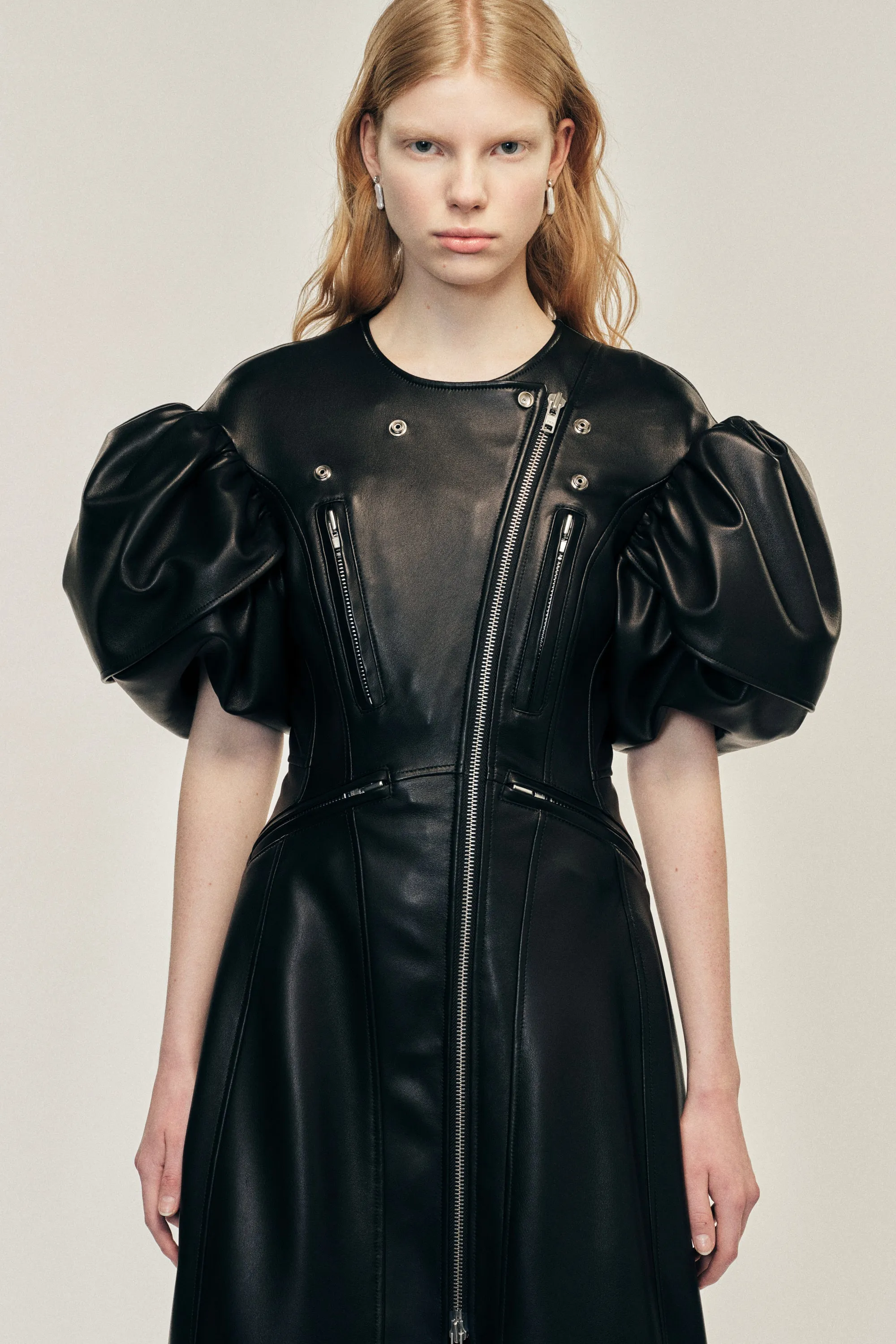 Sculpted Petal Sleeve Biker Dress sold by Simone Rocha product image thumbnail 4