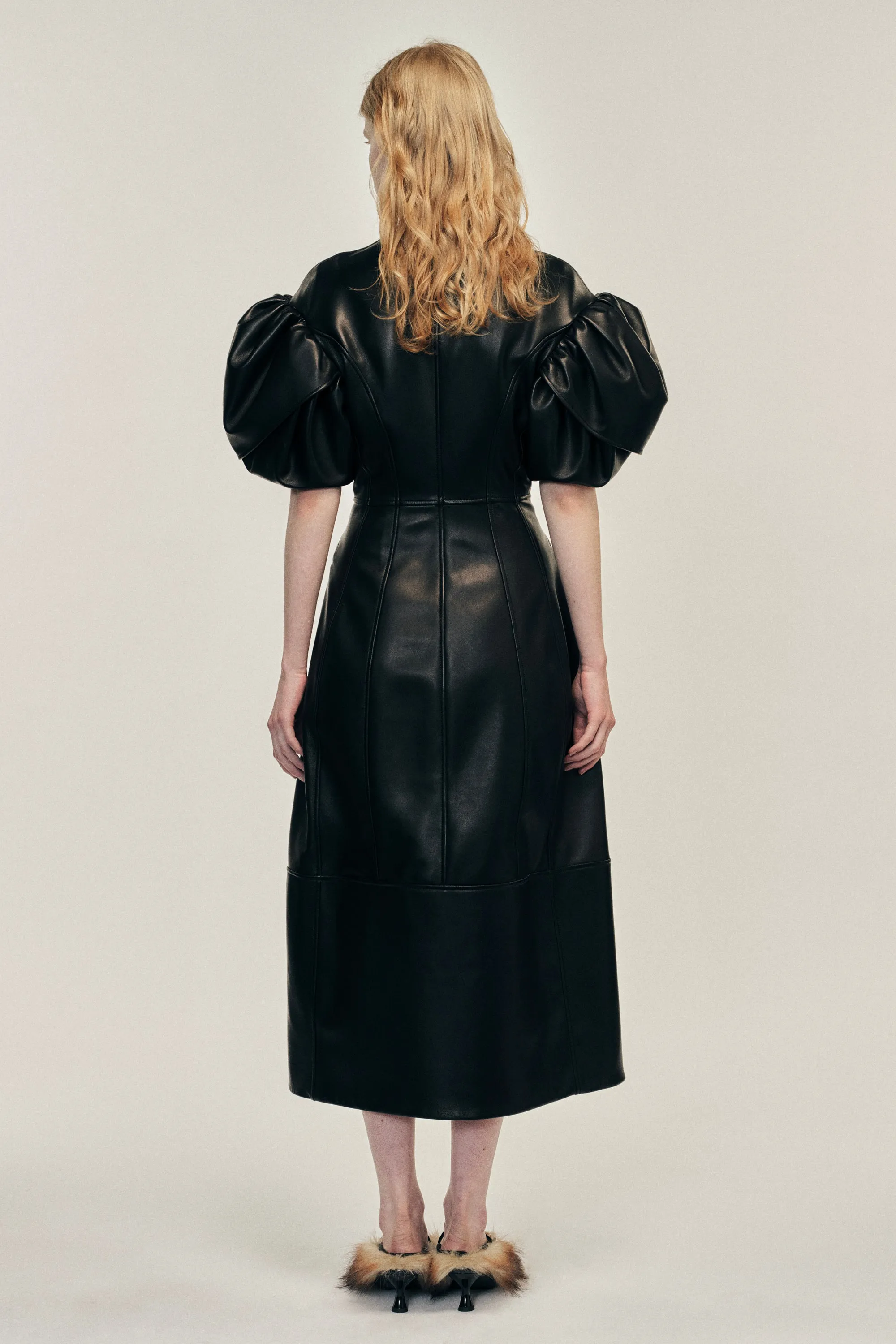 Sculpted Petal Sleeve Biker Dress sold by Simone Rocha product image thumbnail 3