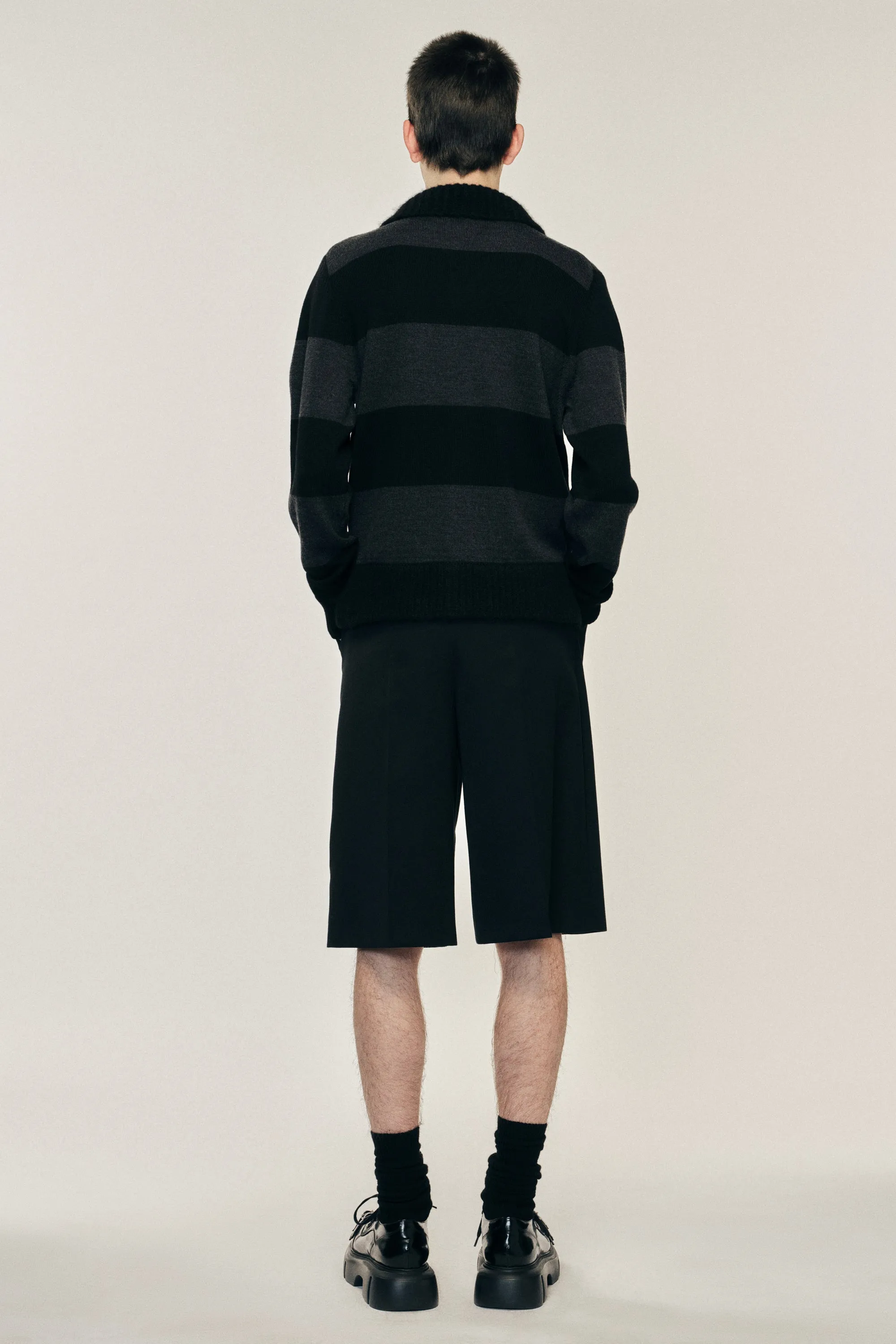 Embellished Fuzzy Collar Rugby Cardigan sold by Simone Rocha product image thumbnail 4