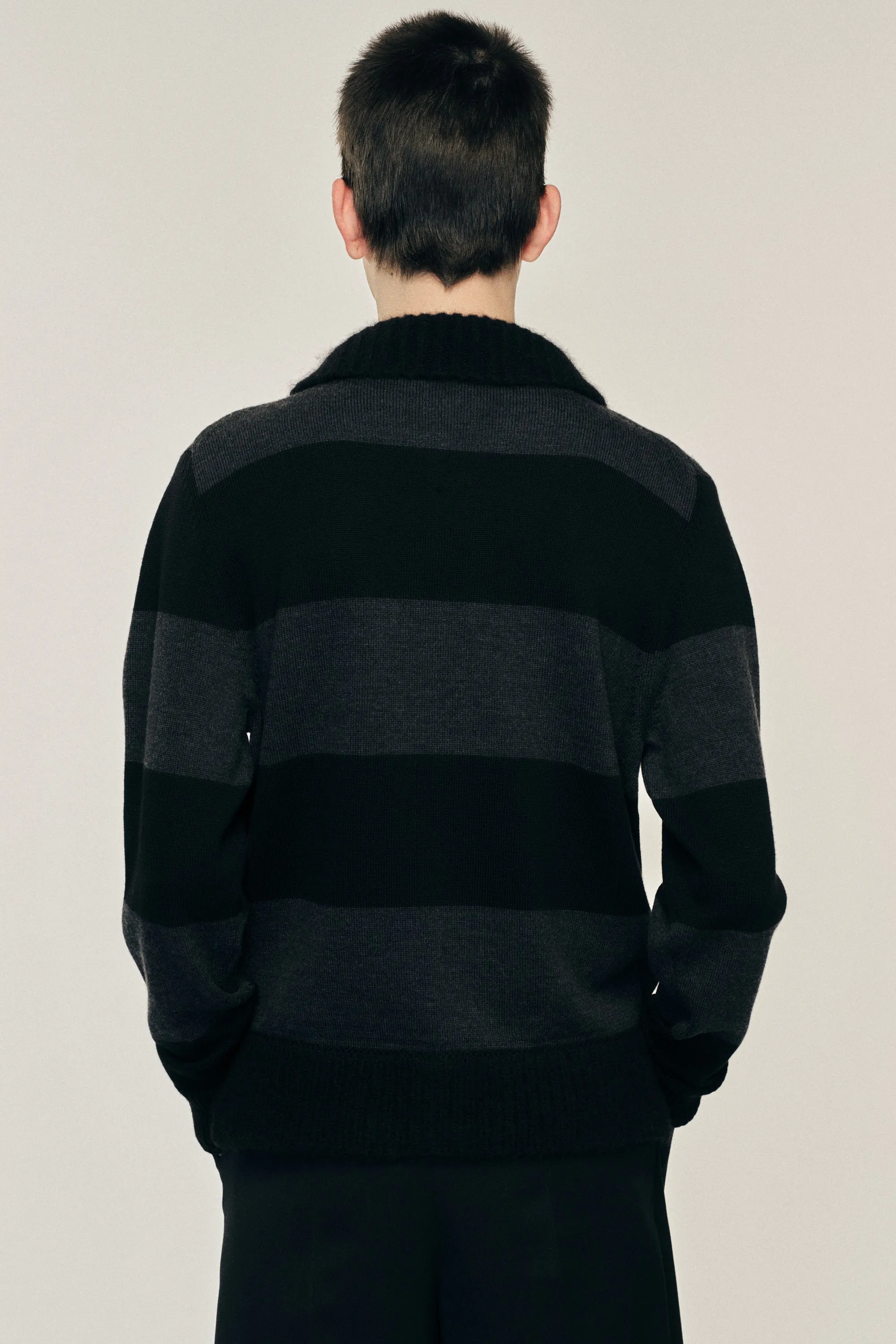 Embellished Fuzzy Collar Rugby Cardigan sold by Simone Rocha product image thumbnail 2