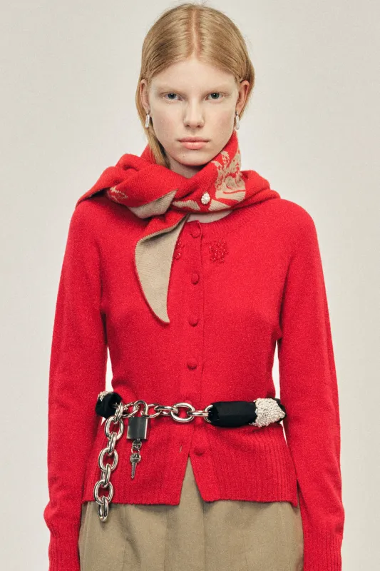 Embellished Sleeve Chain Padlock Belt sold by Simone Rocha