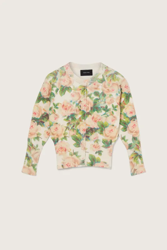 Shrunken Floral Knit Cardigan sold by Simone Rocha