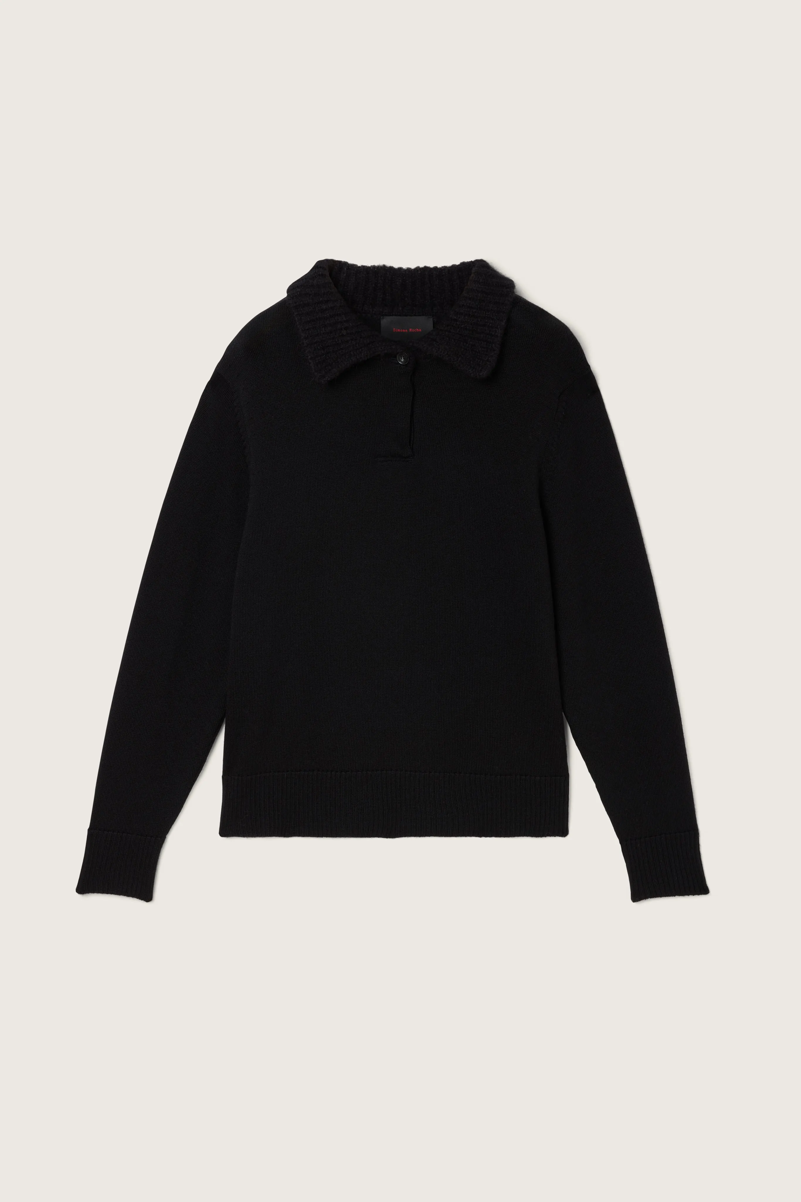 Fuzzy Collar Rugby Jumper sold by Simone Rocha