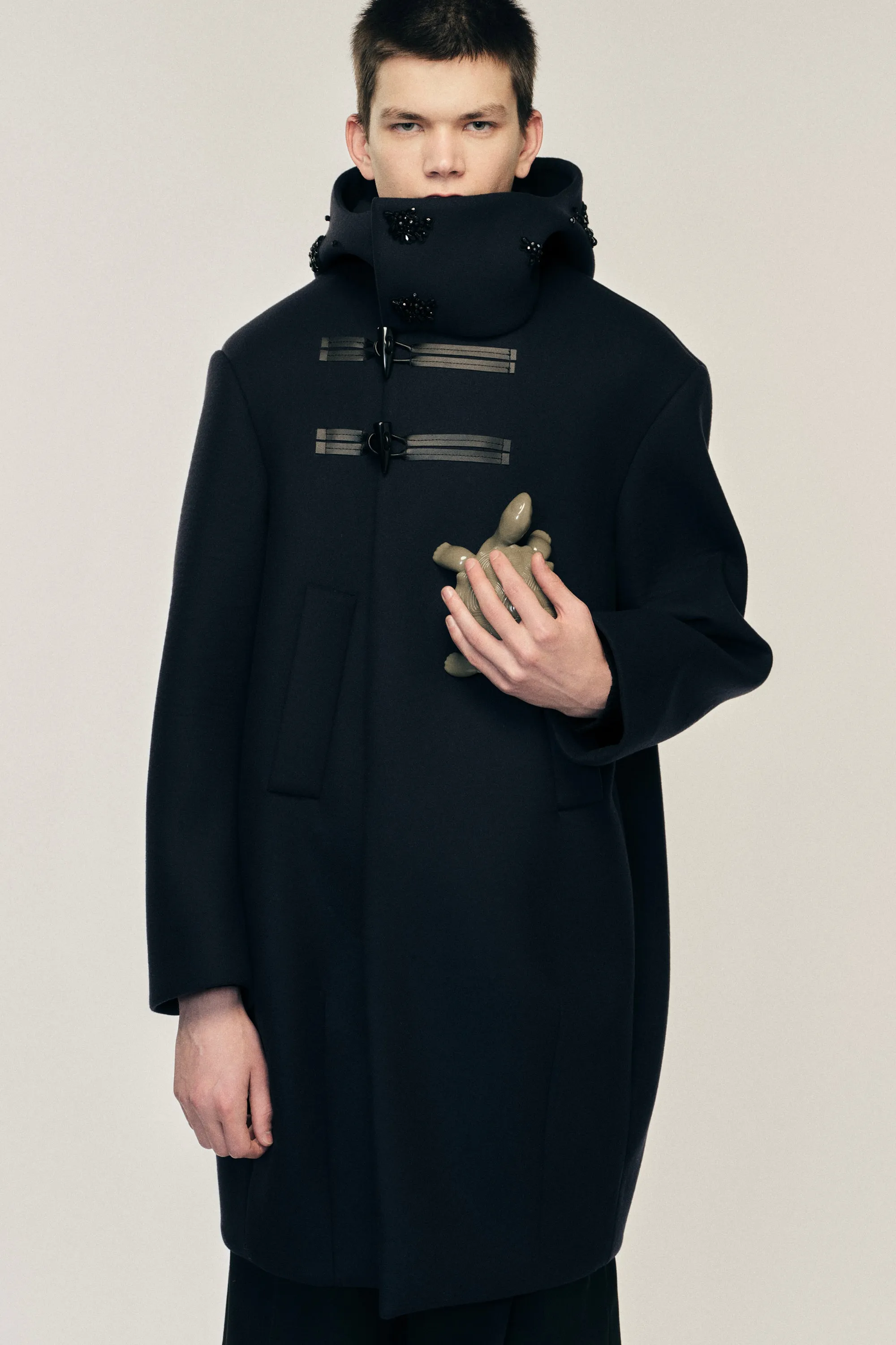 Embellished Back Flap Cocoon Duffle Coat sold by Simone Rocha product image thumbnail 3