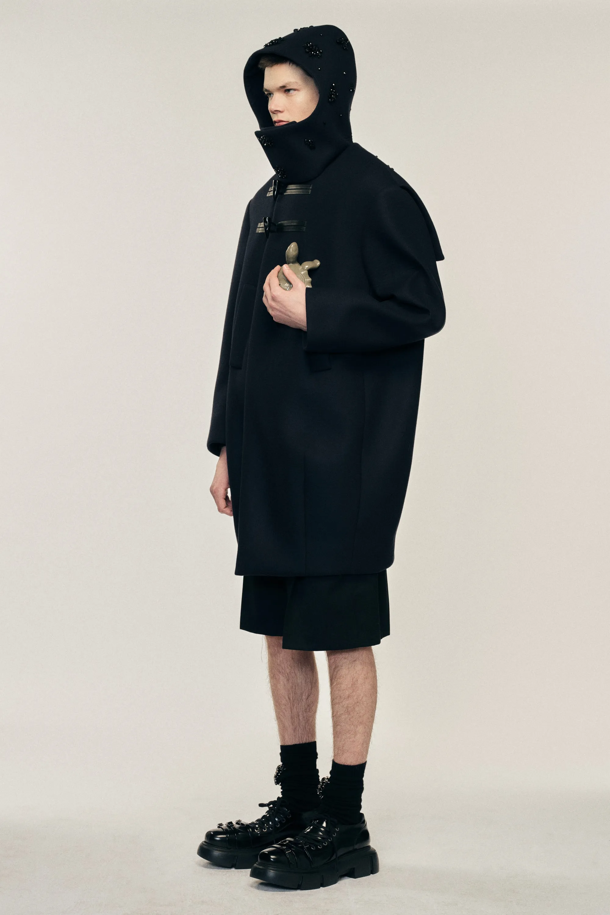 Embellished Back Flap Cocoon Duffle Coat sold by Simone Rocha product image thumbnail 2