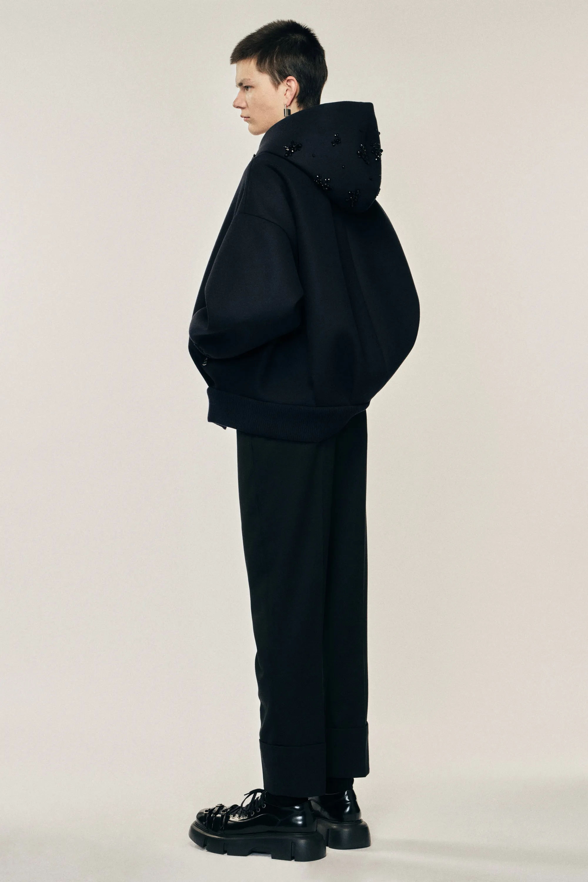 Embellished Hooded Zip Jacket sold by Simone Rocha product image thumbnail 2