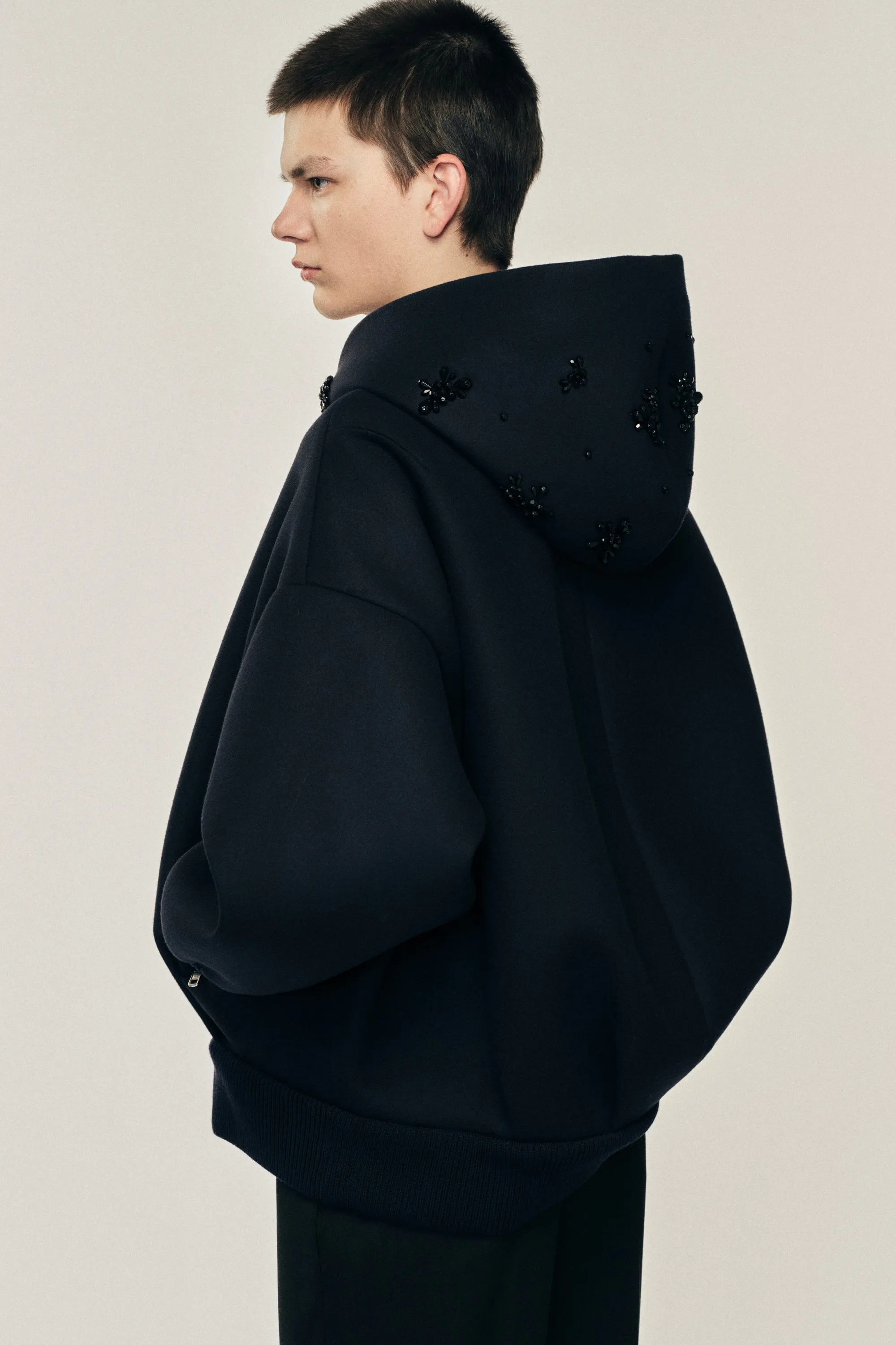 Embellished Hooded Zip Jacket sold by Simone Rocha product image thumbnail 4