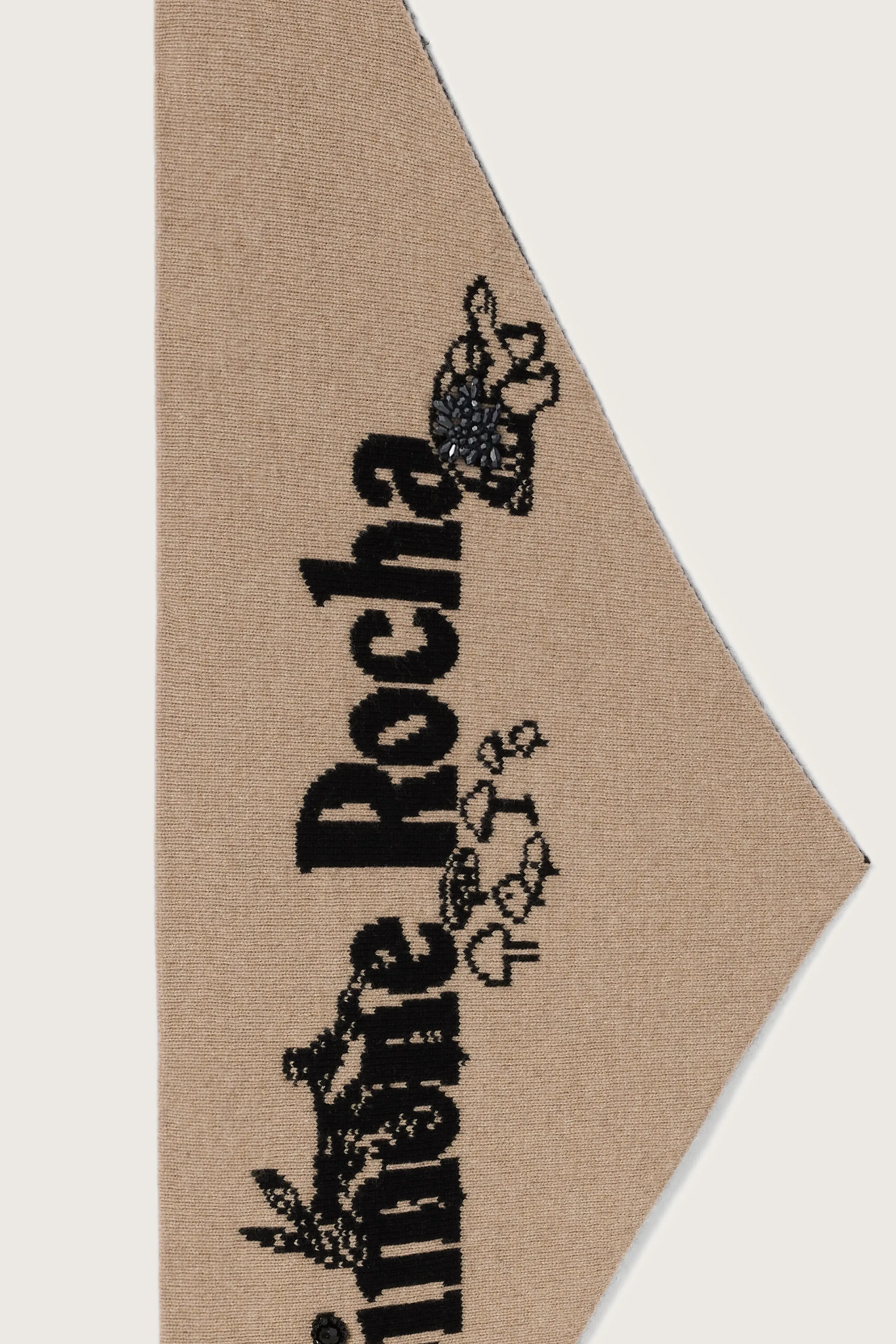 Beaded Graphic Logo Knit Neckerchief sold by Simone Rocha product image thumbnail 2