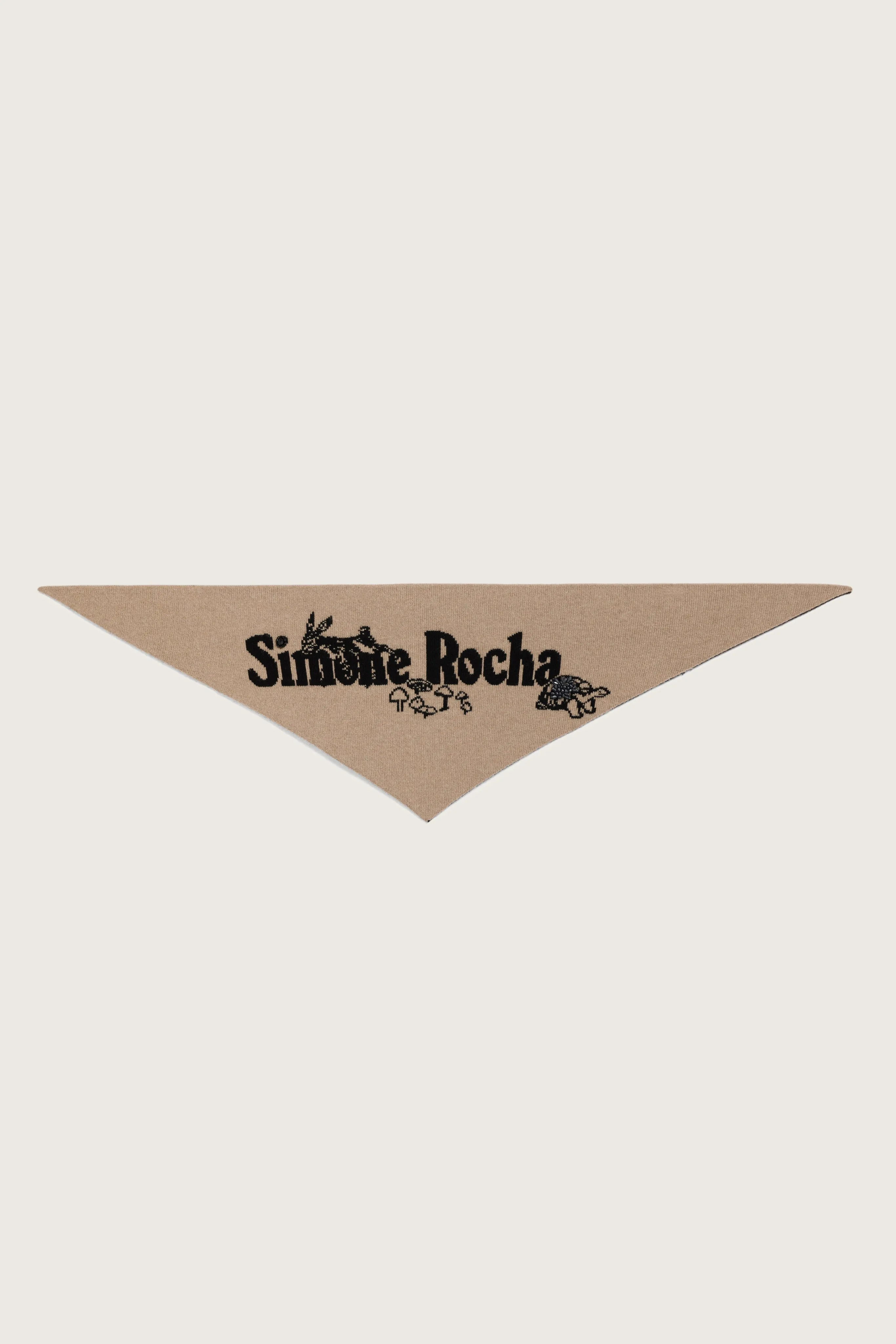 Beaded Graphic Logo Knit Neckerchief sold by Simone Rocha