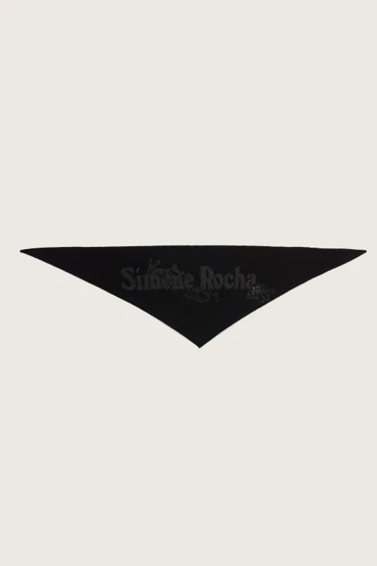 Beaded Graphic Logo Knit Neckerchief sold by Simone Rocha