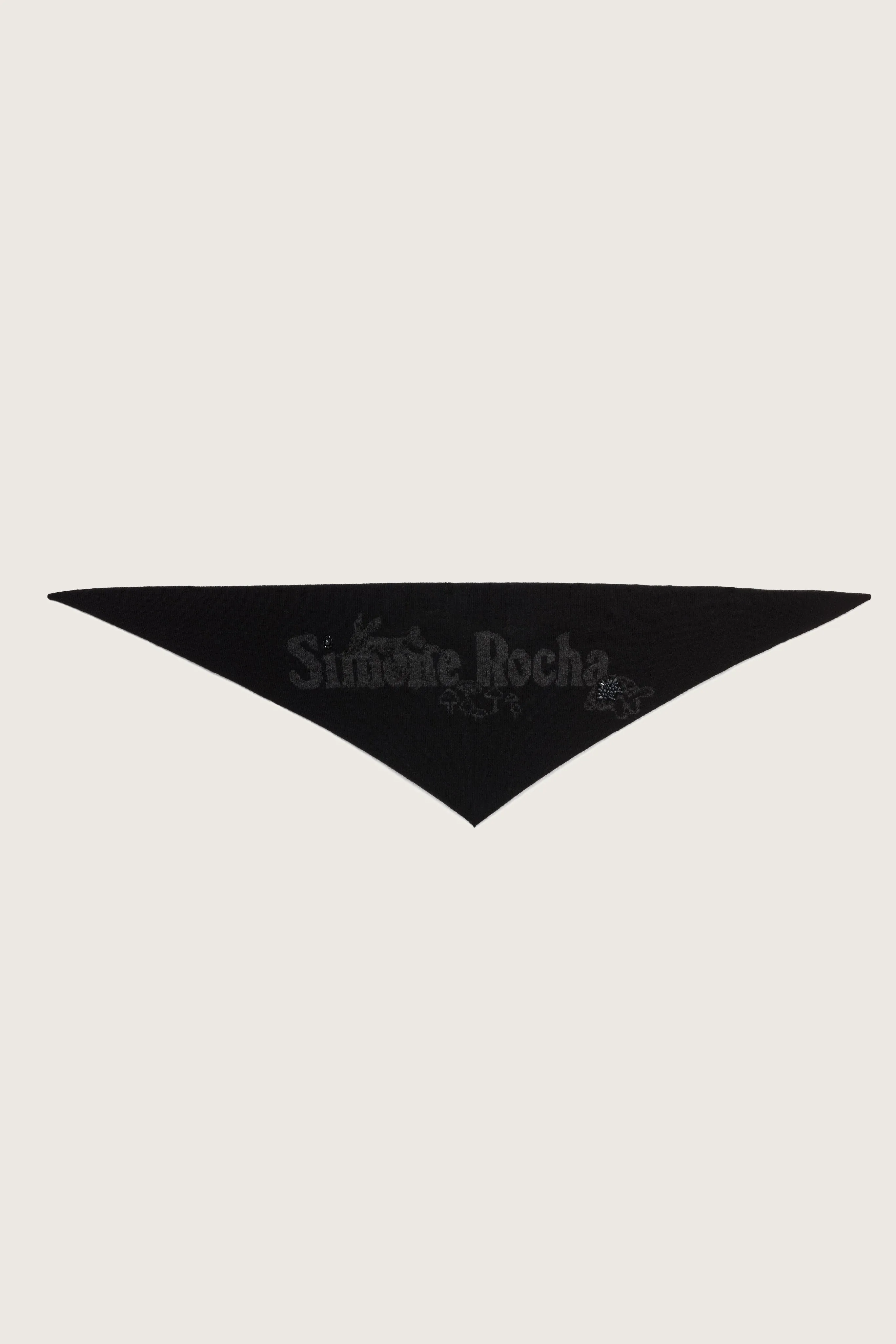 Beaded Graphic Logo Knit Neckerchief sold by Simone Rocha