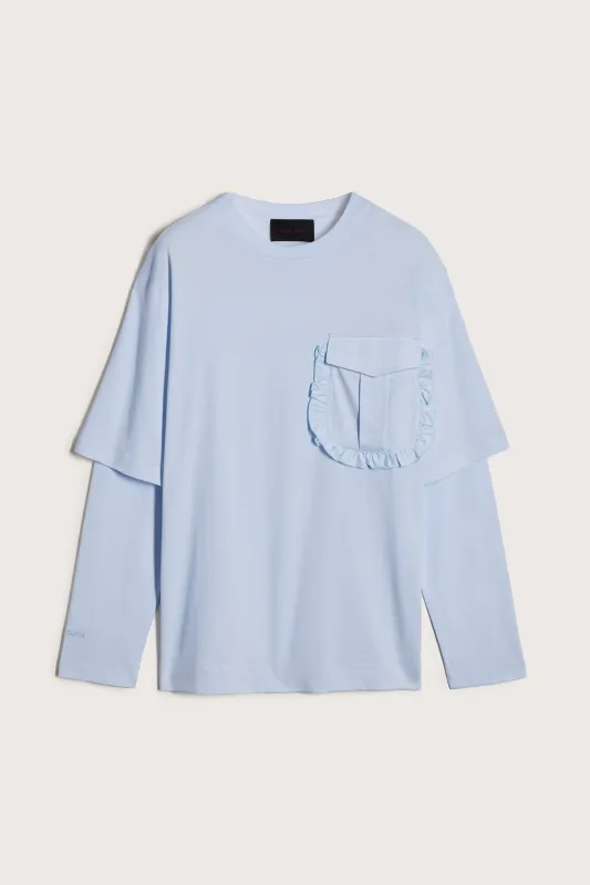 Layered Ruffle Pocket Long Sleeve T-Shirt sold by Simone Rocha