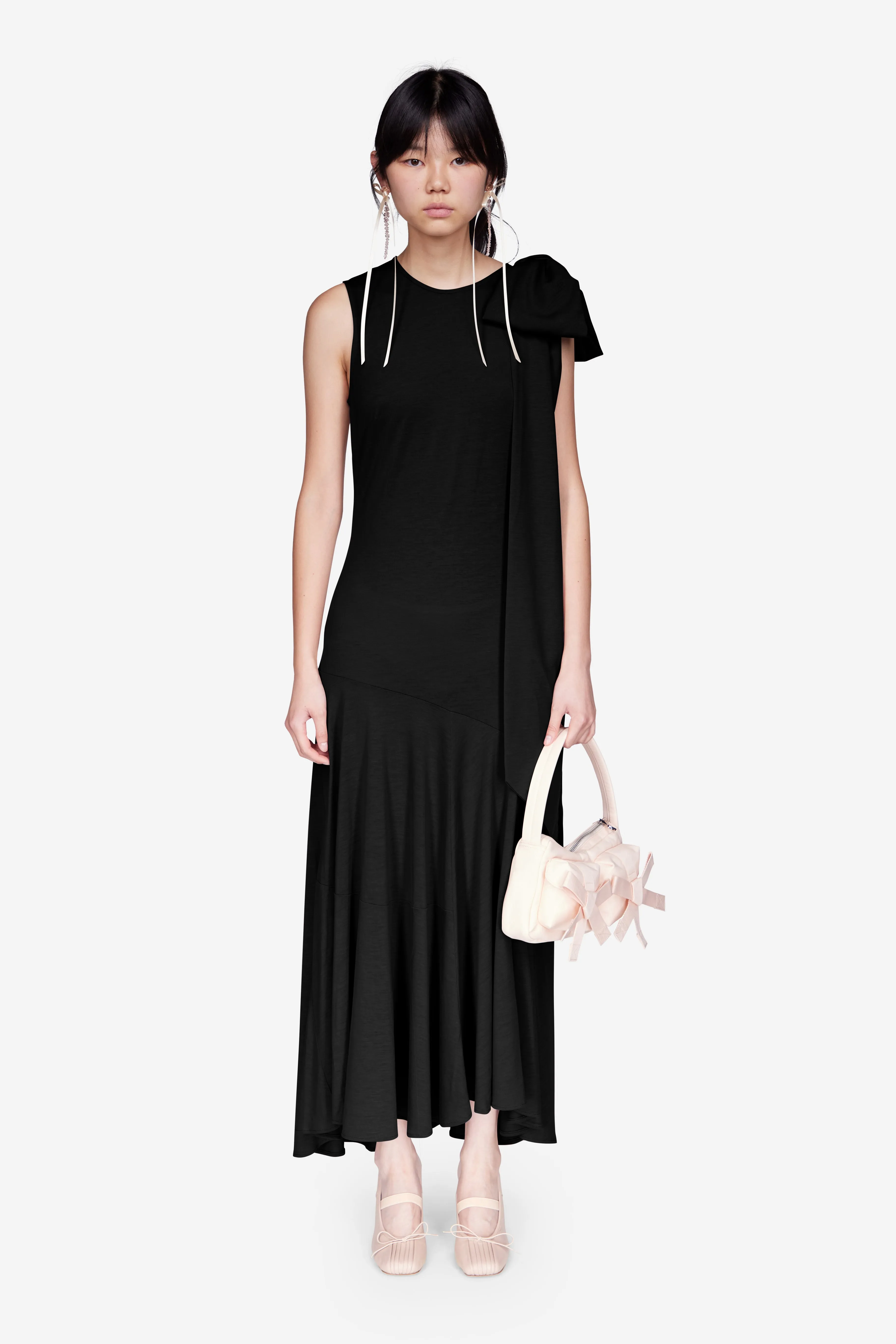 Shoulder Bow Bias Cut Sheath Dress sold by Simone Rocha