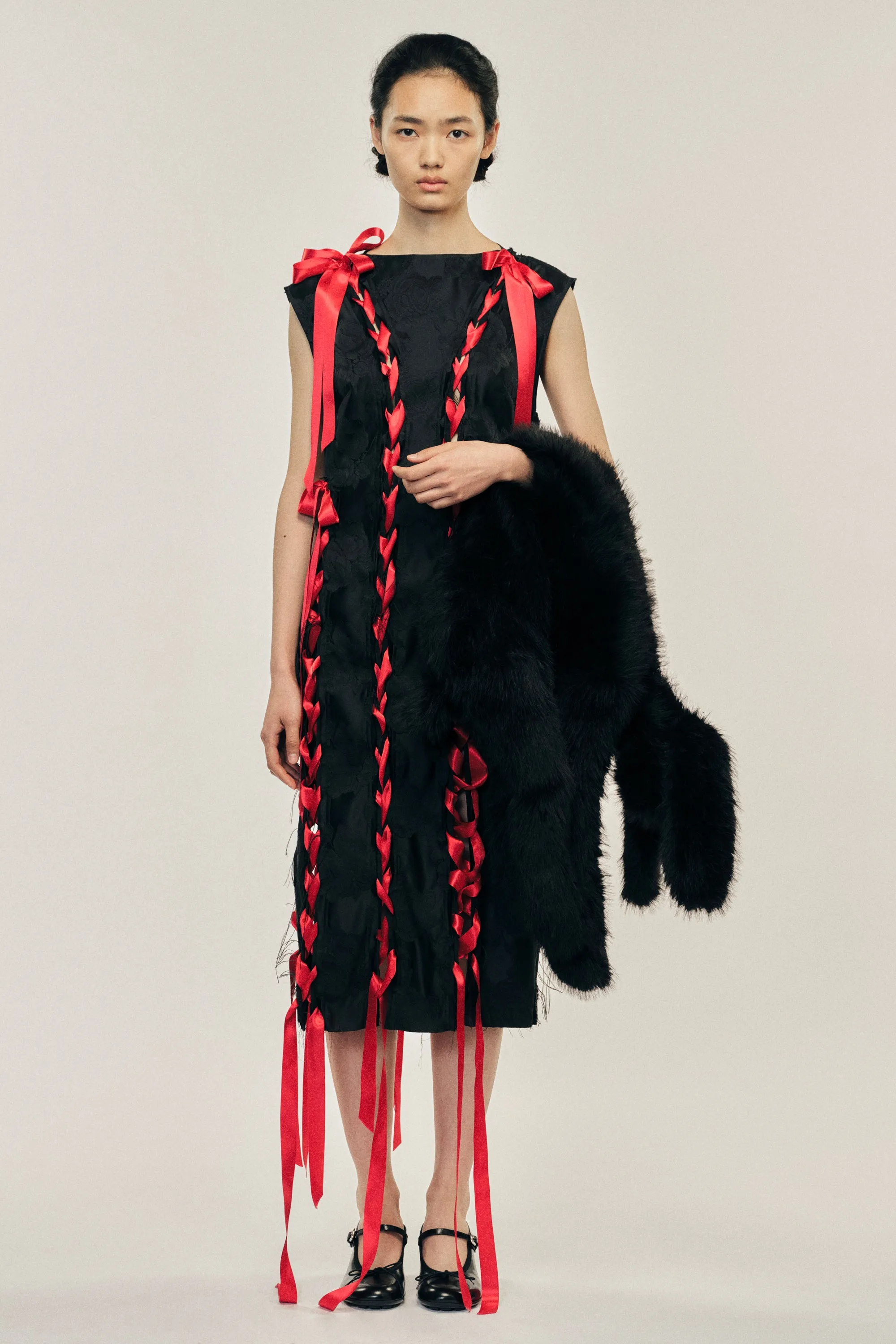 Unraveling Ribbon Brocade Dress sold by Simone Rocha