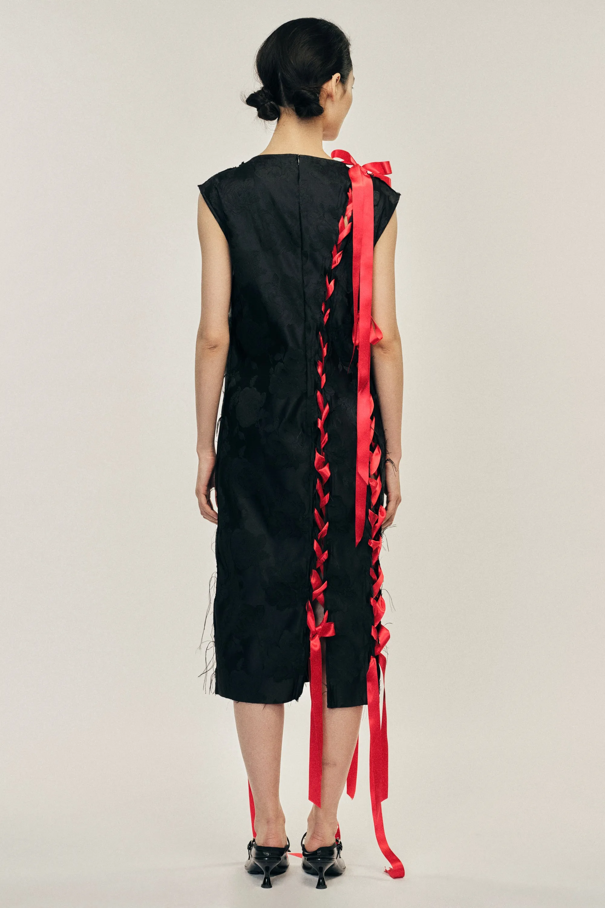 Unraveling Ribbon Brocade Dress sold by Simone Rocha product image thumbnail 3