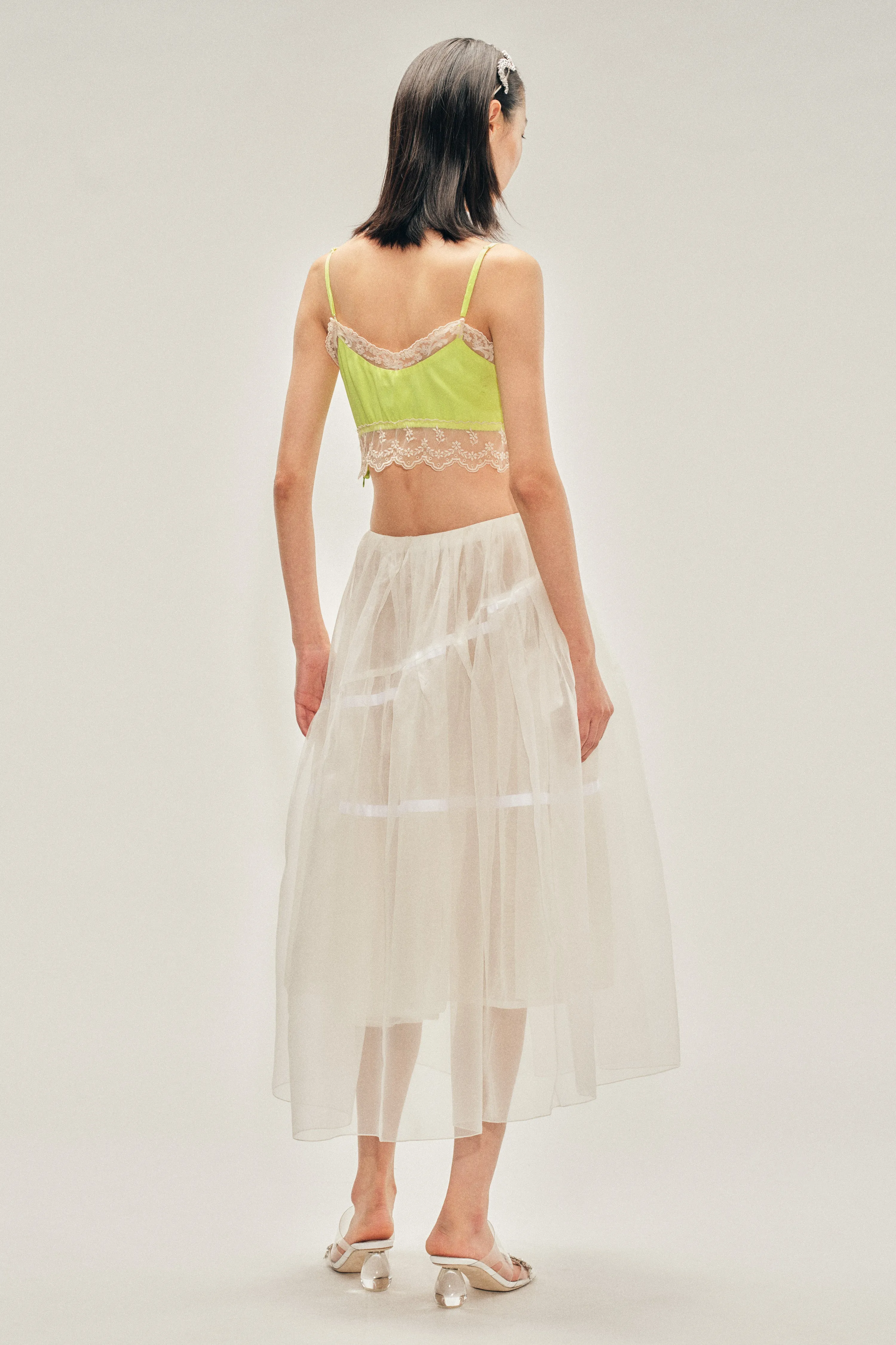 Sheer Overlay Long Flounce Skirt sold by Simone Rocha product image thumbnail 4