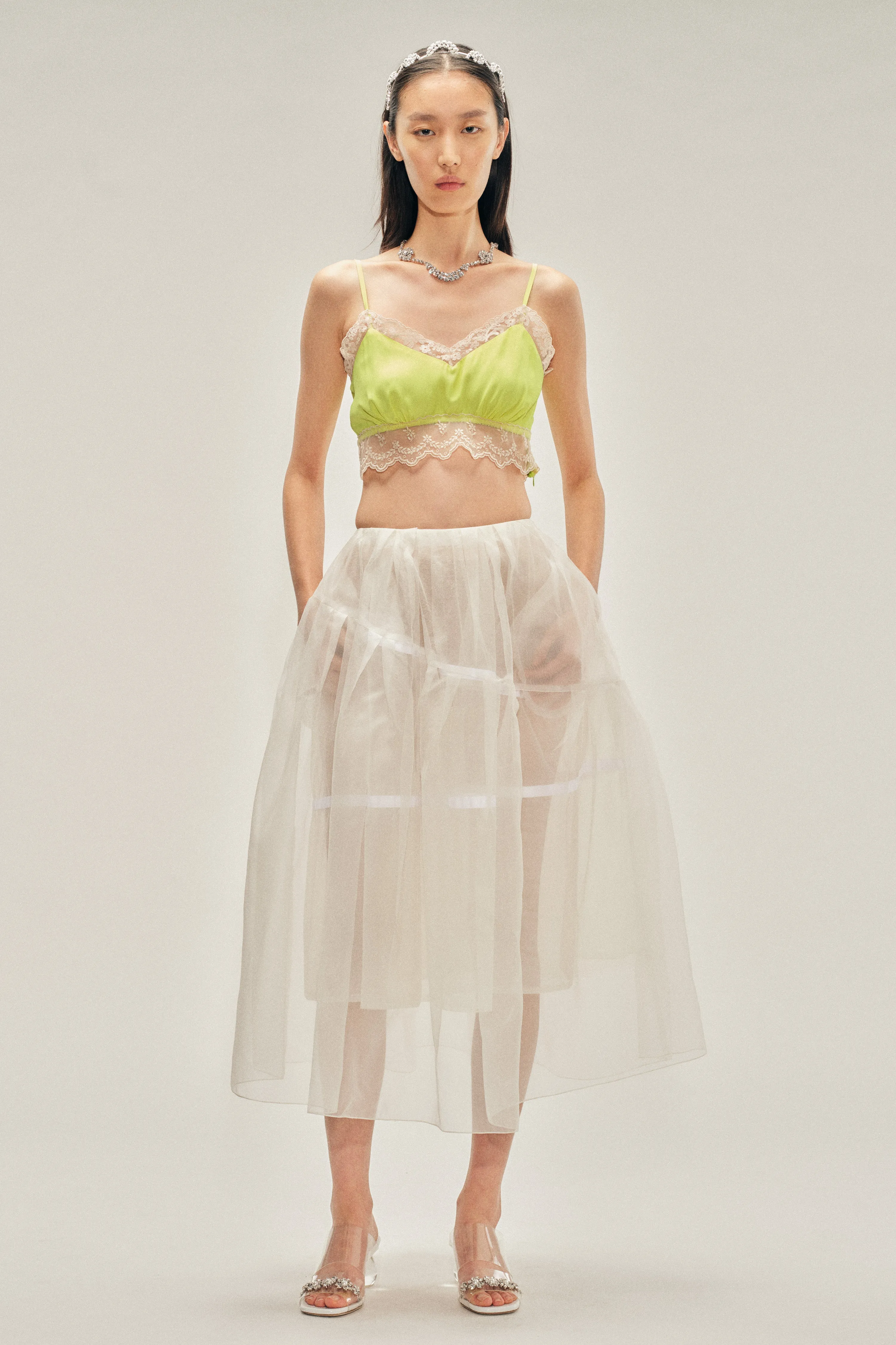 Sheer Overlay Long Flounce Skirt sold by Simone Rocha product image thumbnail 2