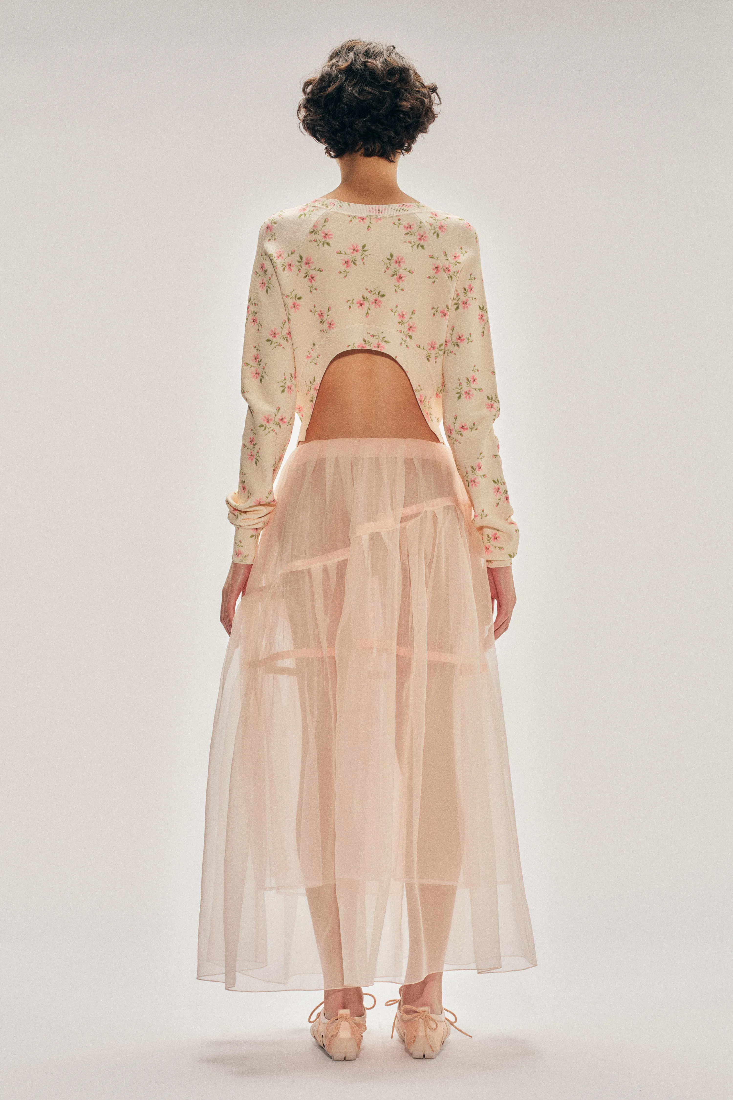 Sheer Overlay Long Flounce Skirt sold by Simone Rocha product image thumbnail 3