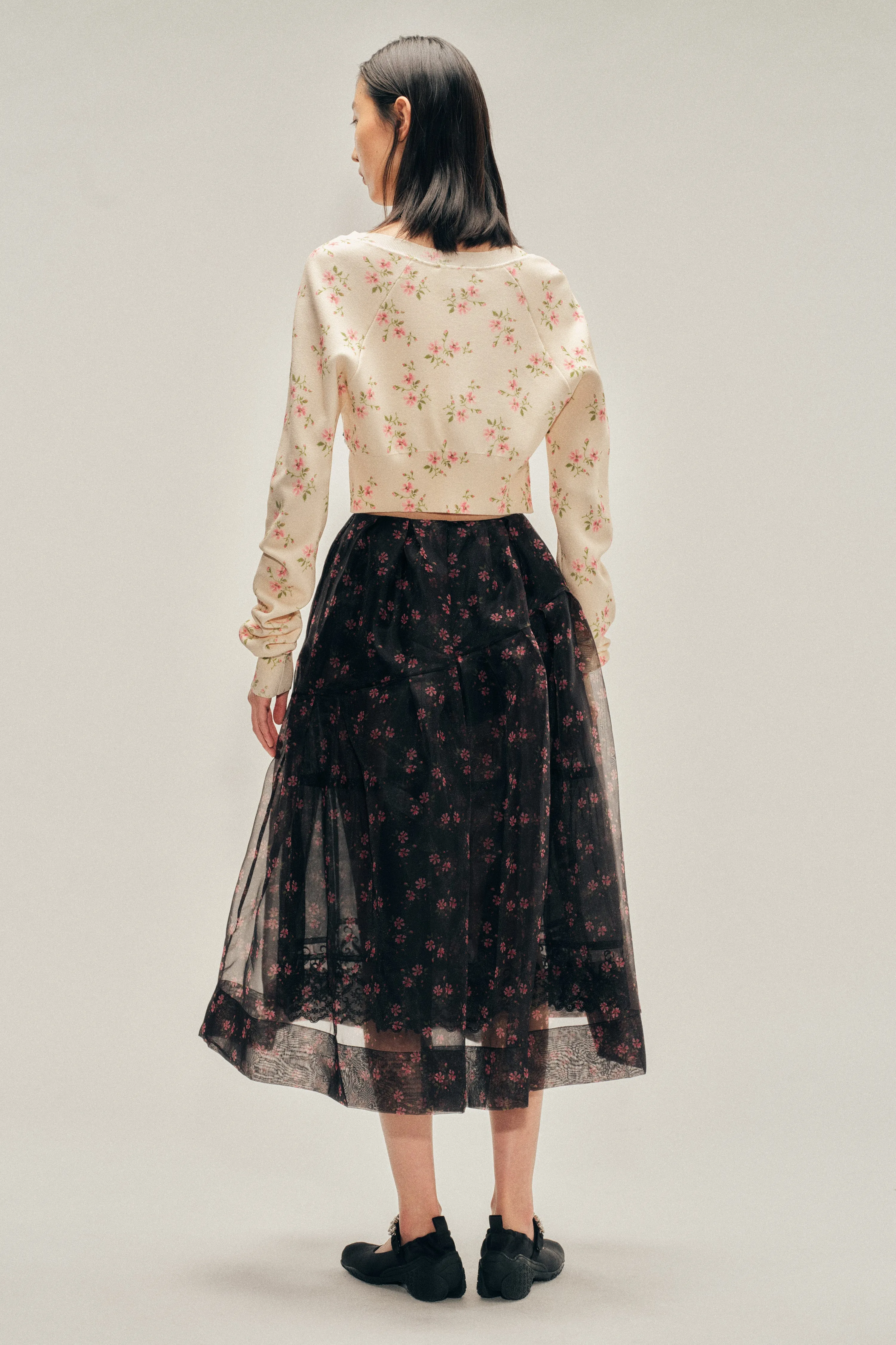 Sheer Overlay Long Flounce Skirt sold by Simone Rocha product image thumbnail 4