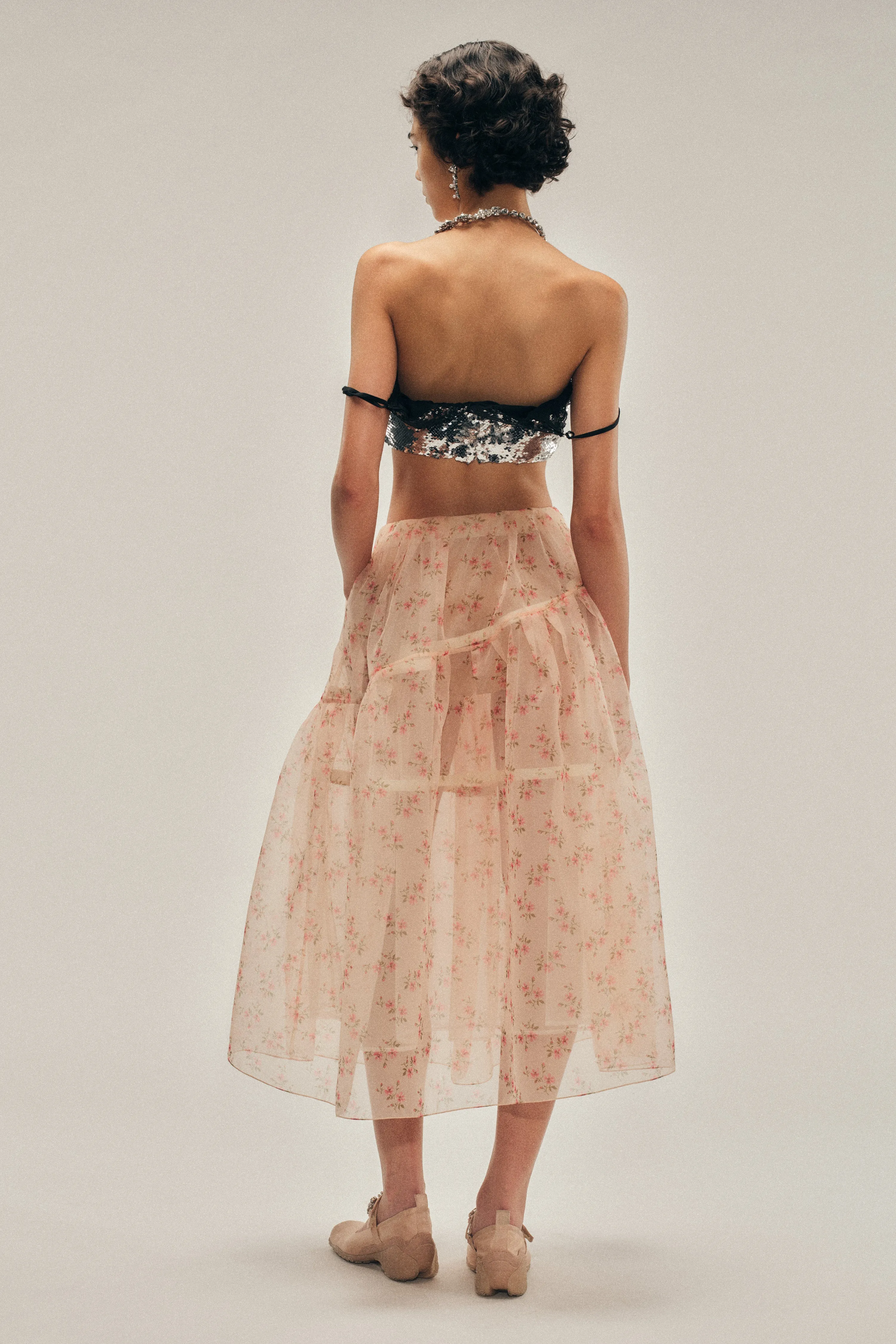 Sheer Overlay Long Flounce Skirt sold by Simone Rocha product image thumbnail 3