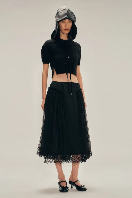 Hip Detail Lace Trim Skirt made by Simone Rocha