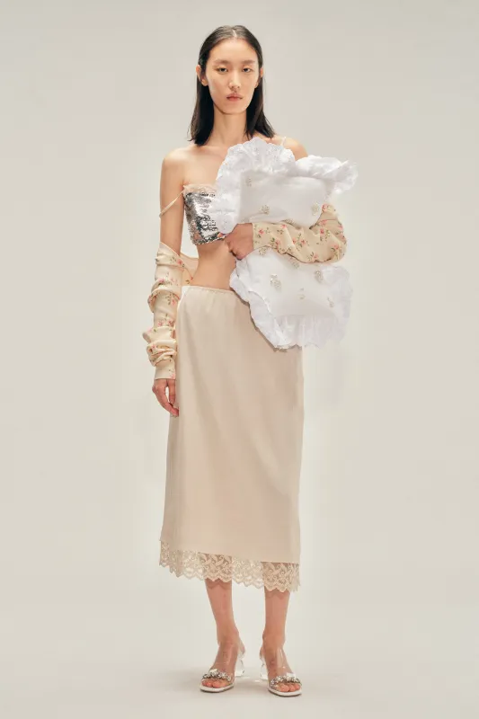 Lace Trim Negligee Skirt sold by Simone Rocha