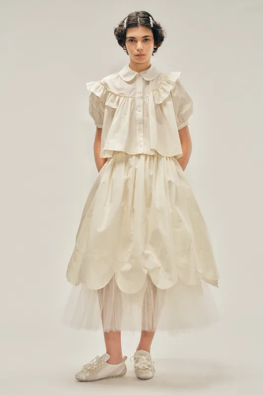 Petal Hem Basque Skirt made by Simone Rocha