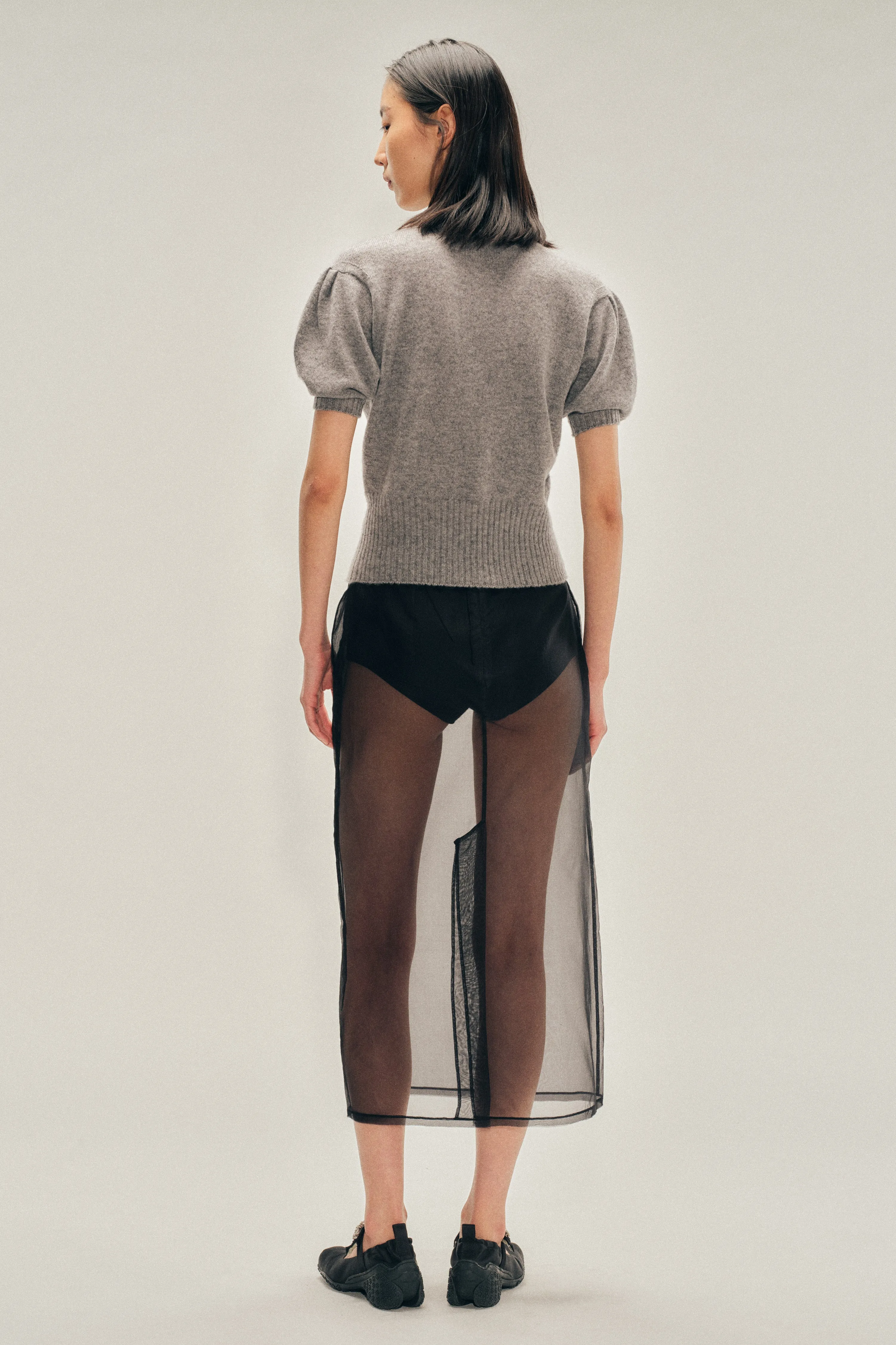 Sheer Frayed Column Pencil Skirt sold by Simone Rocha product image thumbnail 4