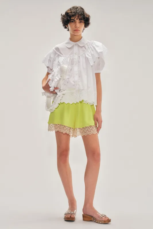 Lace Trim Negligee Shorts sold by Simone Rocha