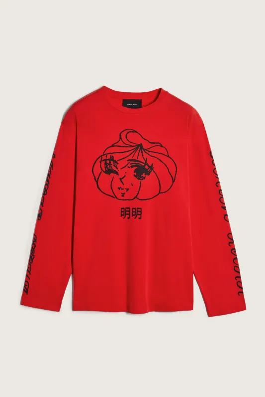 Dim Sum Logo Print Long Sleeve T-Shirt made by Simone Rocha