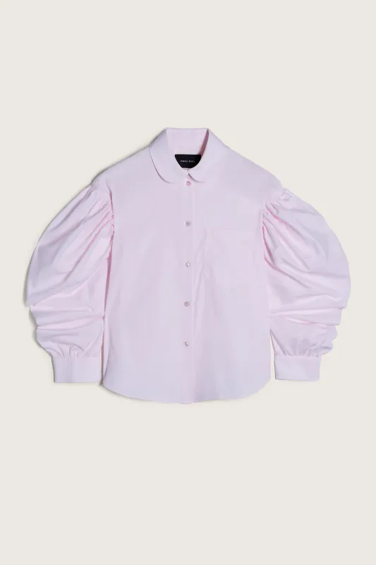 Boxy Draped Sleeve Round Collar Shirt made by Simone Rocha