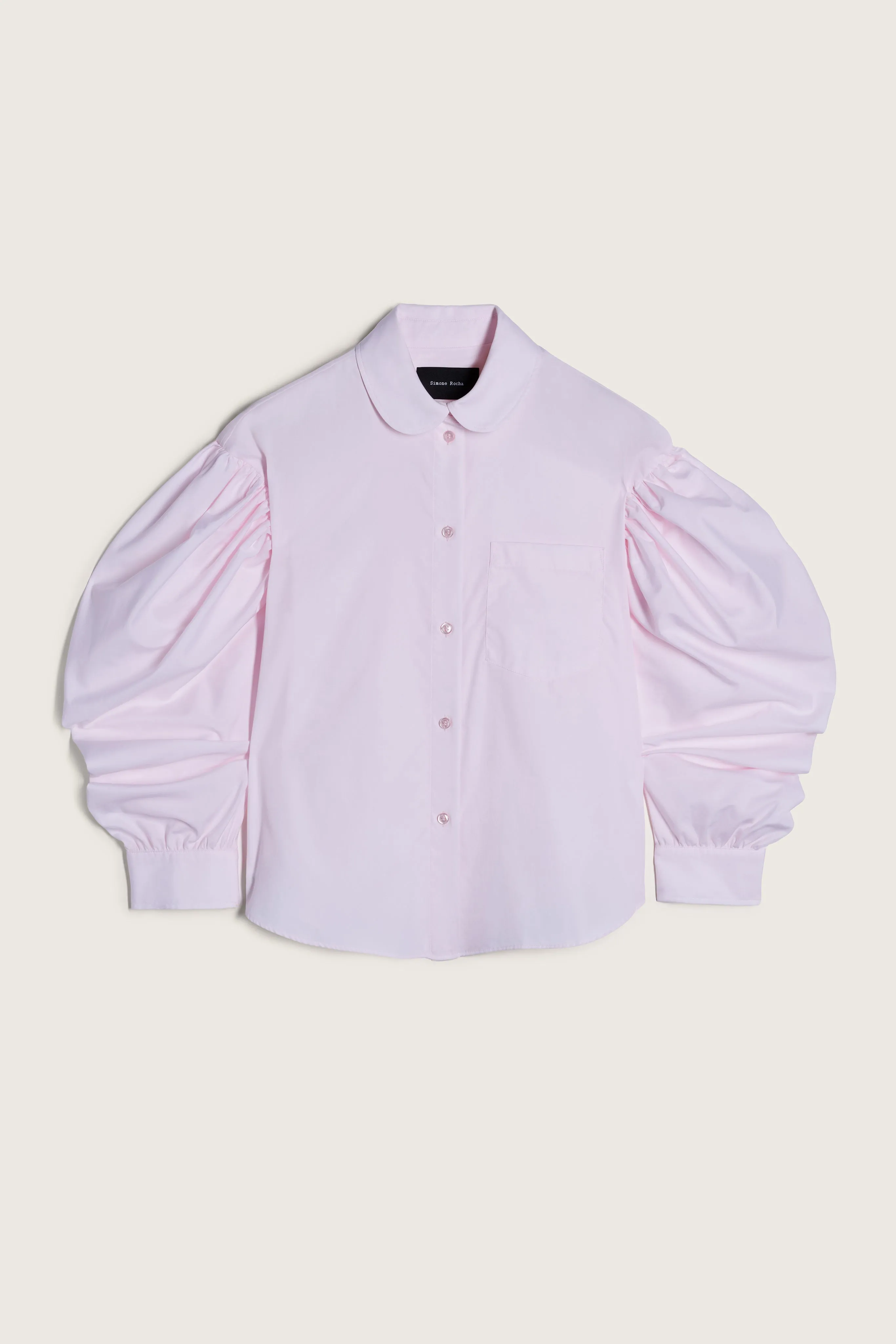 Boxy Draped Sleeve Round Collar Shirt sold by Simone Rocha