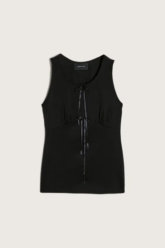 Gathered Bust Bow Tank made by Simone Rocha
