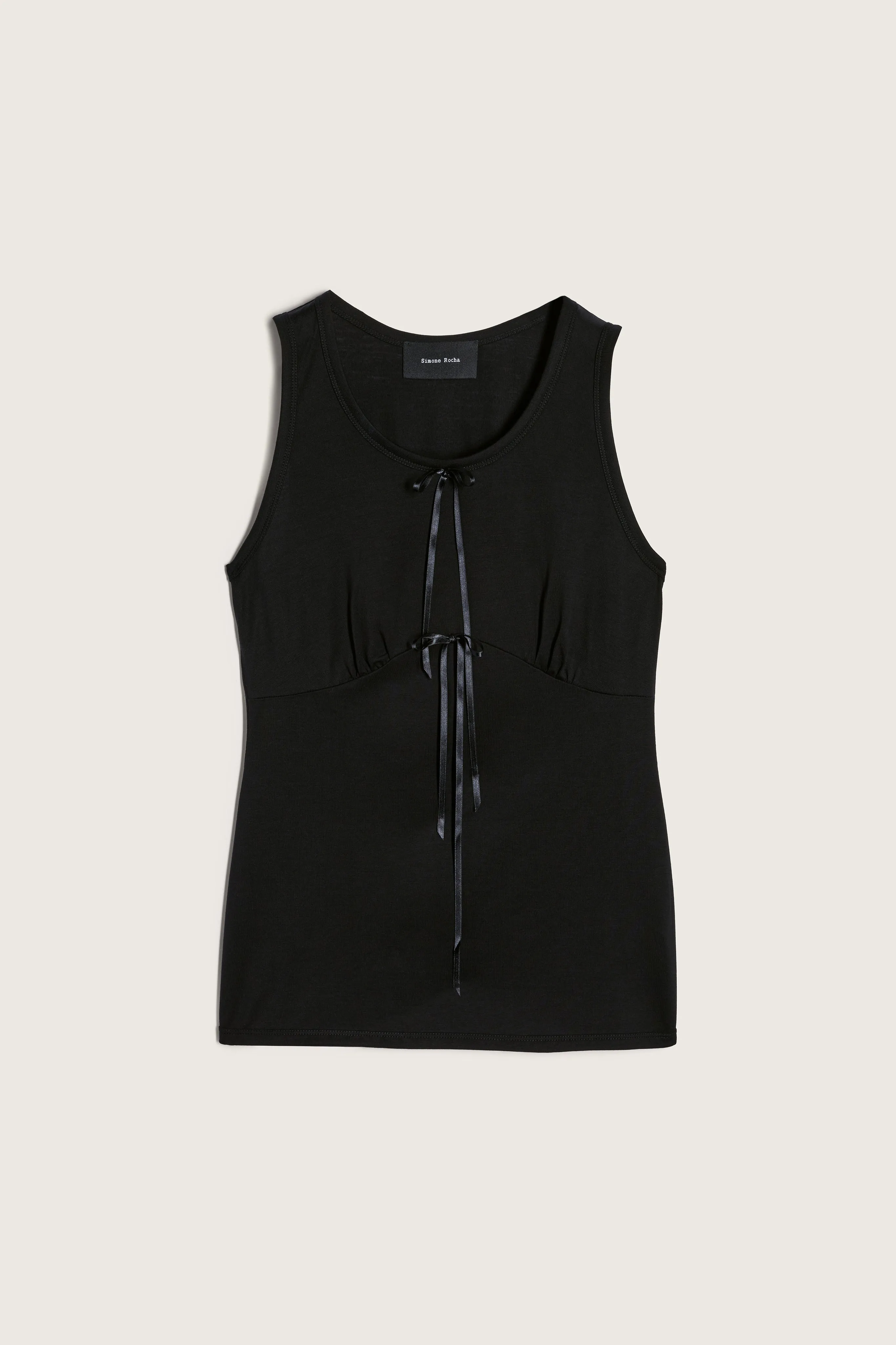 Gathered Bust Bow Tank sold by Simone Rocha