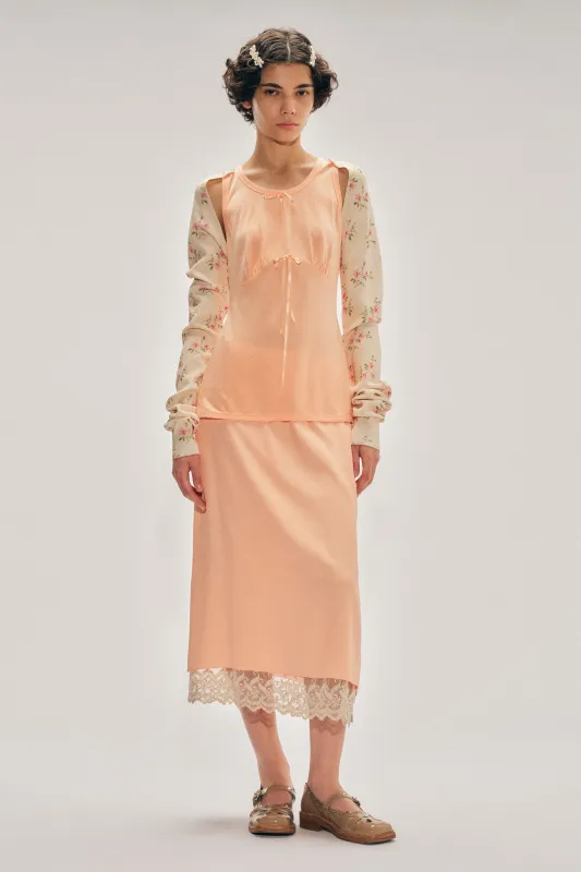 Gathered Bust Bow Tank sold by Simone Rocha