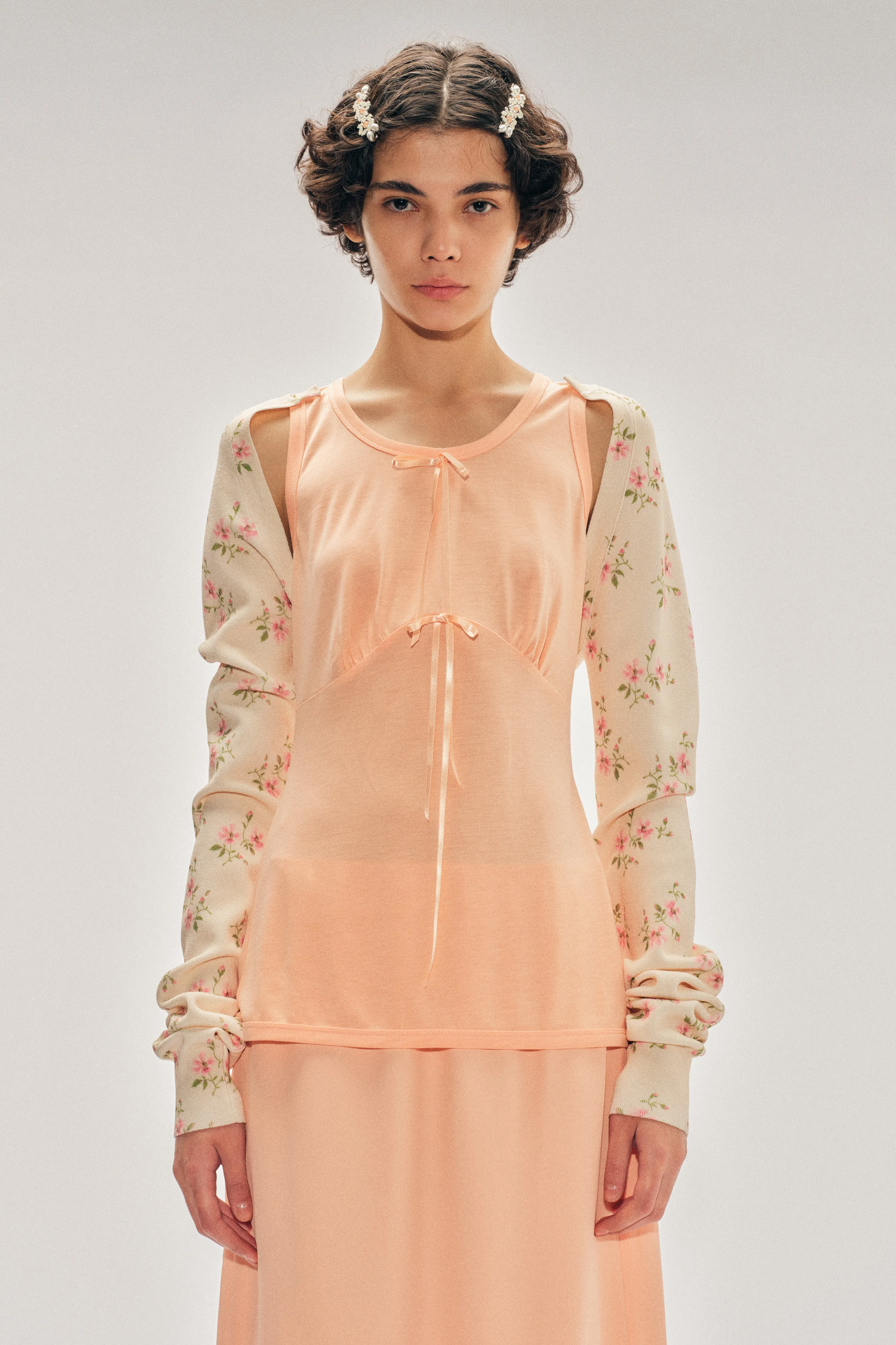 Gathered Bust Bow Tank sold by Simone Rocha product image thumbnail 4