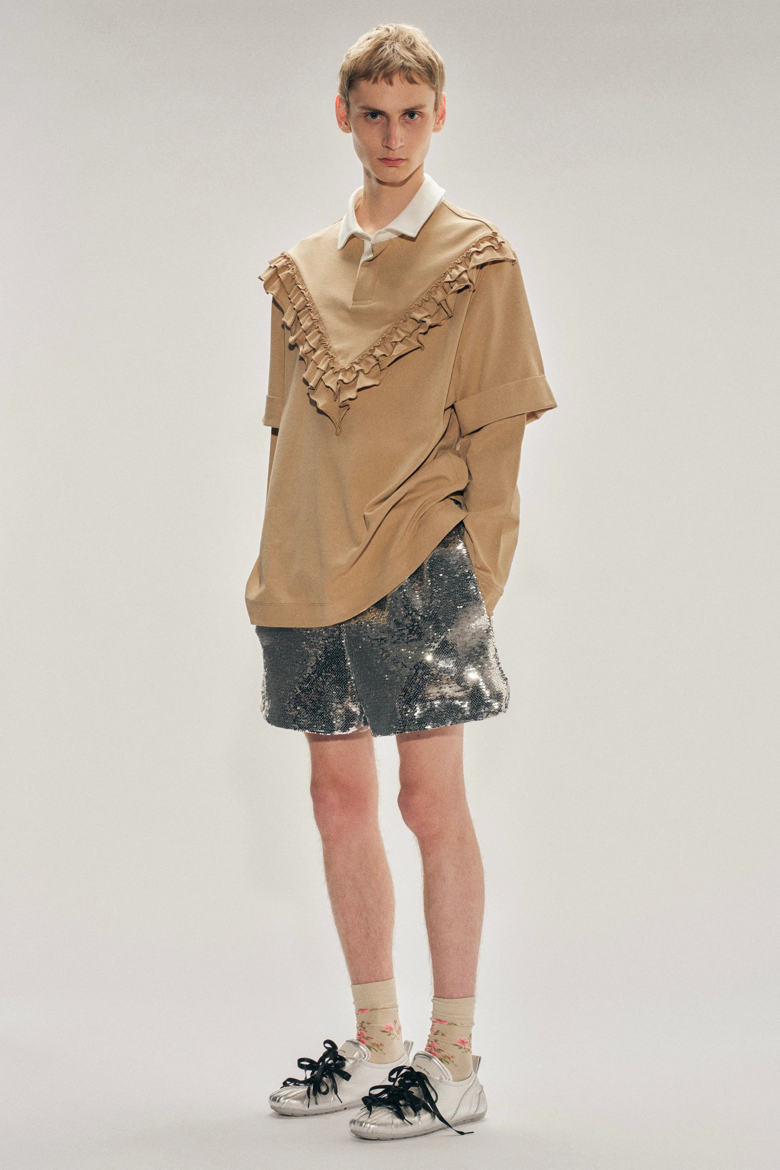 Ruffle Frill Rugby Shirt sold by Simone Rocha