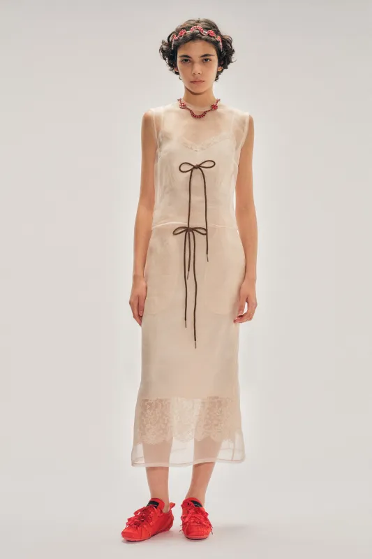 Sheer Frayed Contour Dart Top made by Simone Rocha