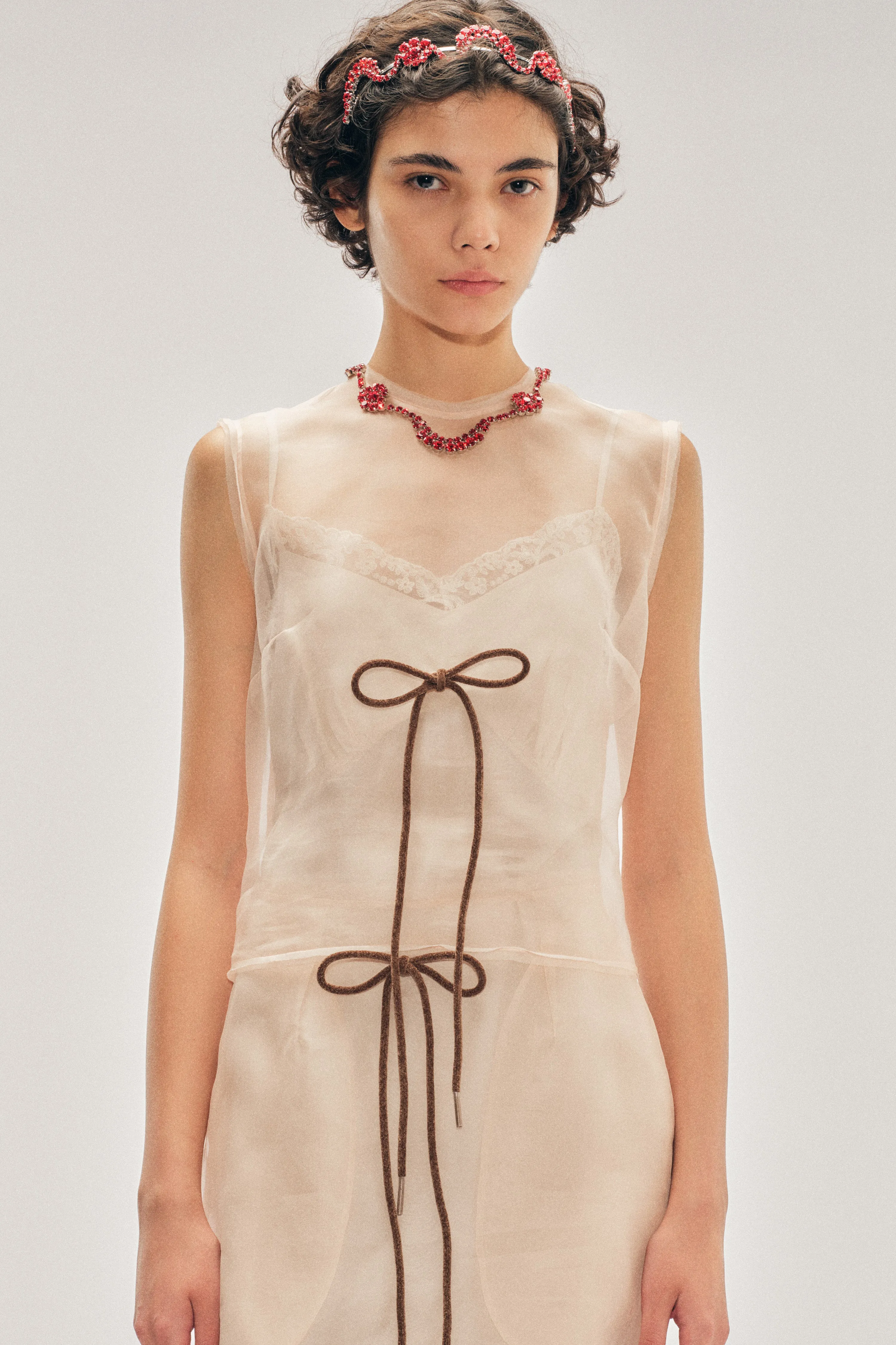 Sheer Frayed Contour Dart Top sold by Simone Rocha product image thumbnail 4