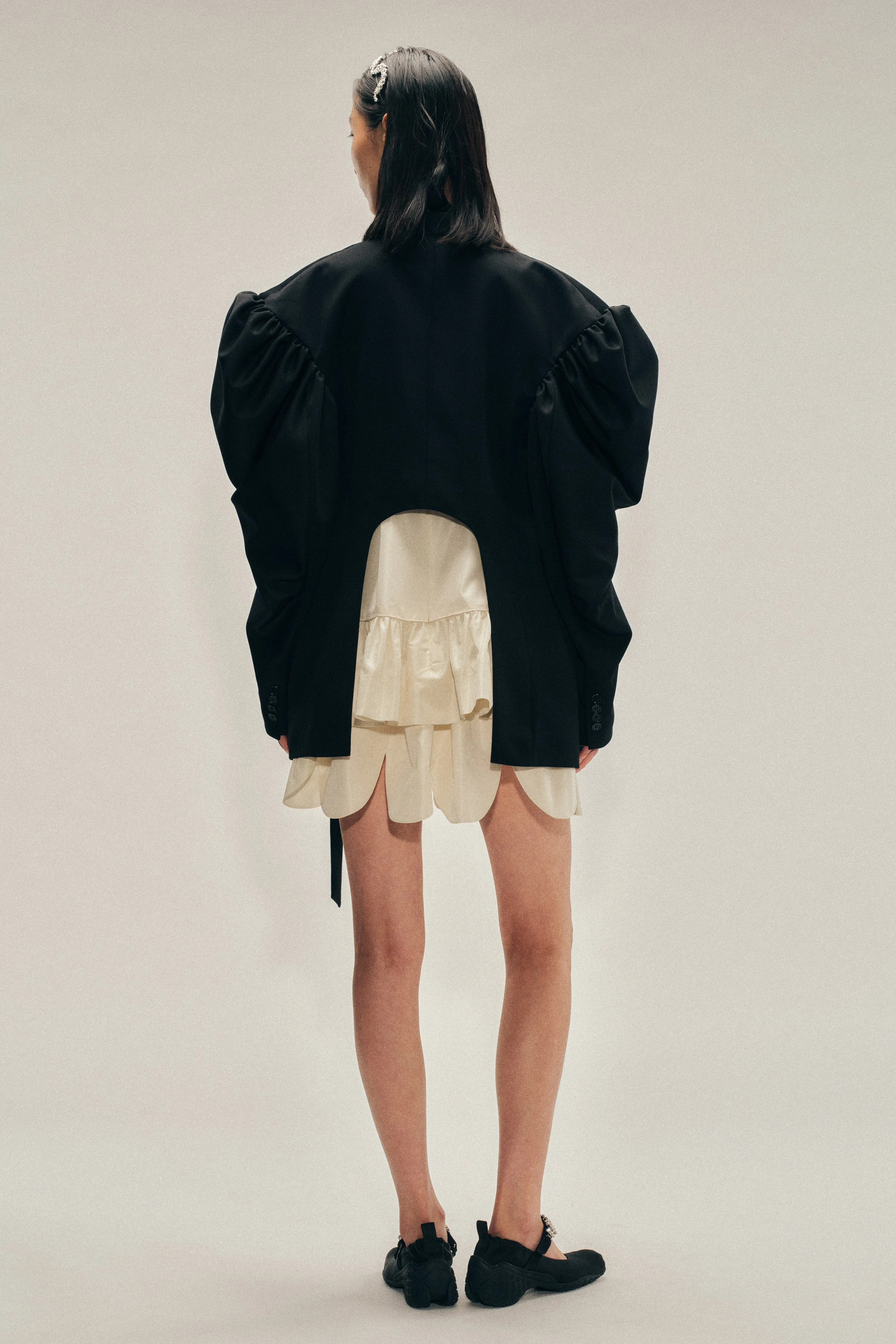 Back Cutout Draped Sleeve Bow Jacket sold by Simone Rocha product image thumbnail 3