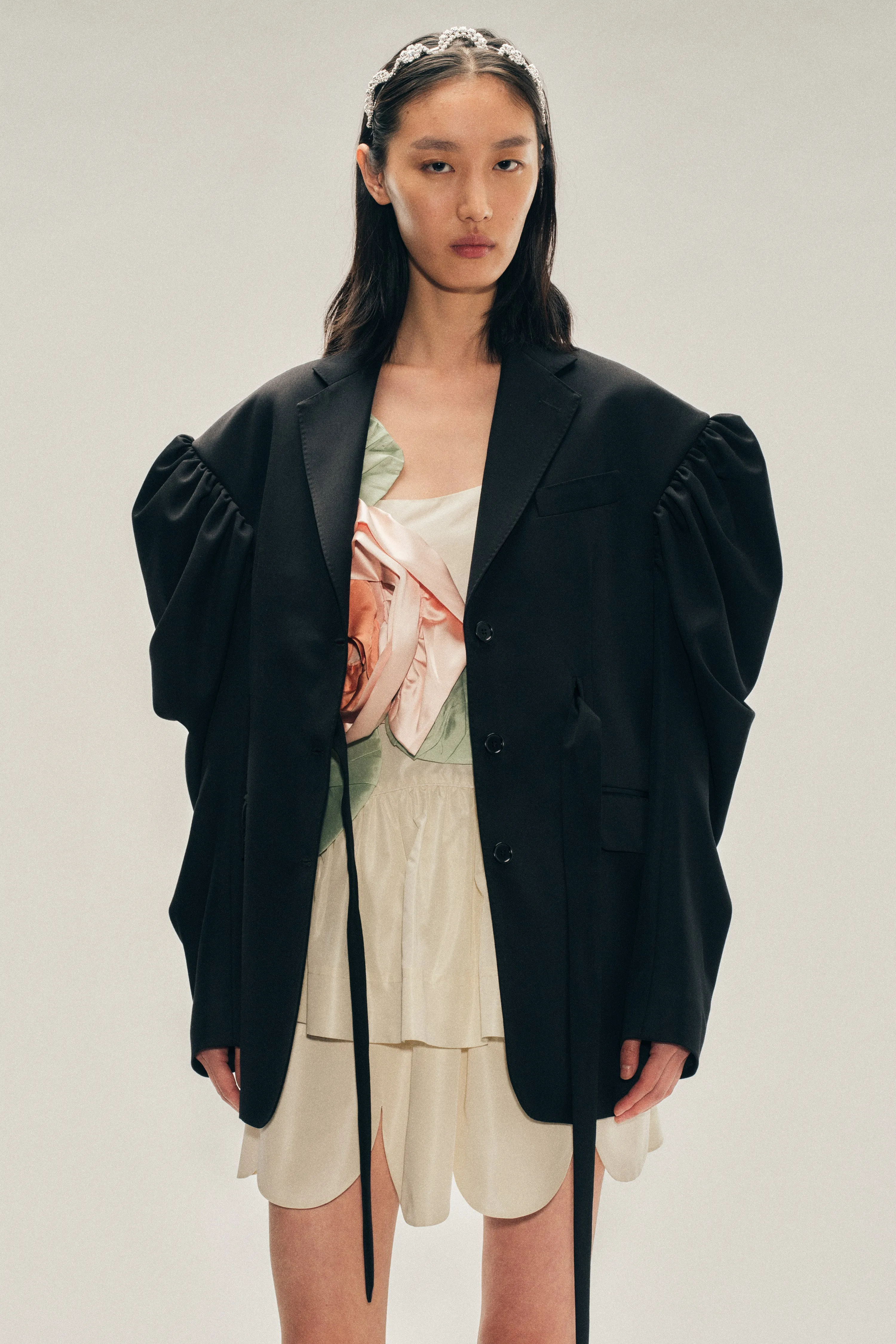 Back Cutout Draped Sleeve Bow Jacket sold by Simone Rocha product image thumbnail 4