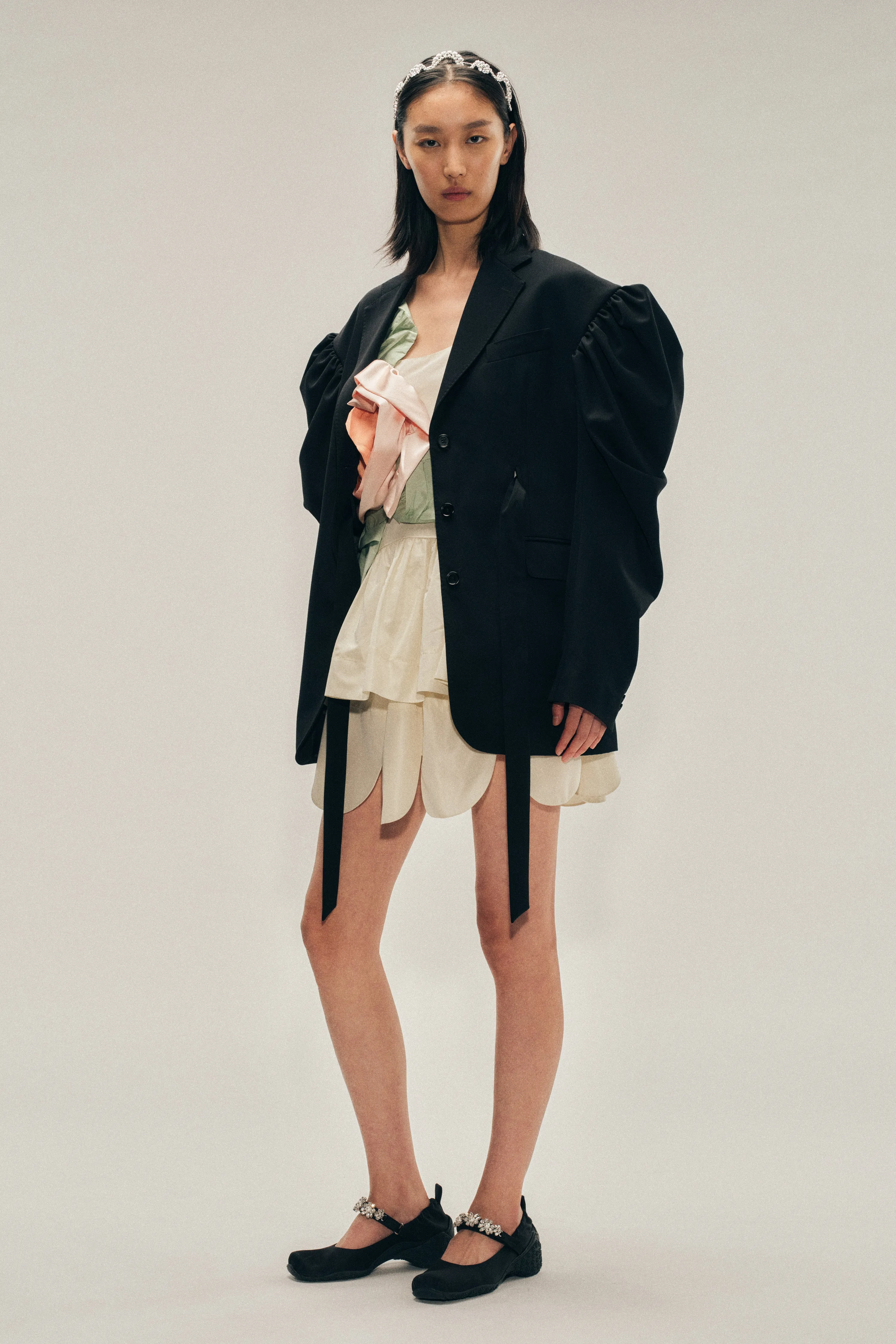 Back Cutout Draped Sleeve Bow Jacket sold by Simone Rocha product image thumbnail 2