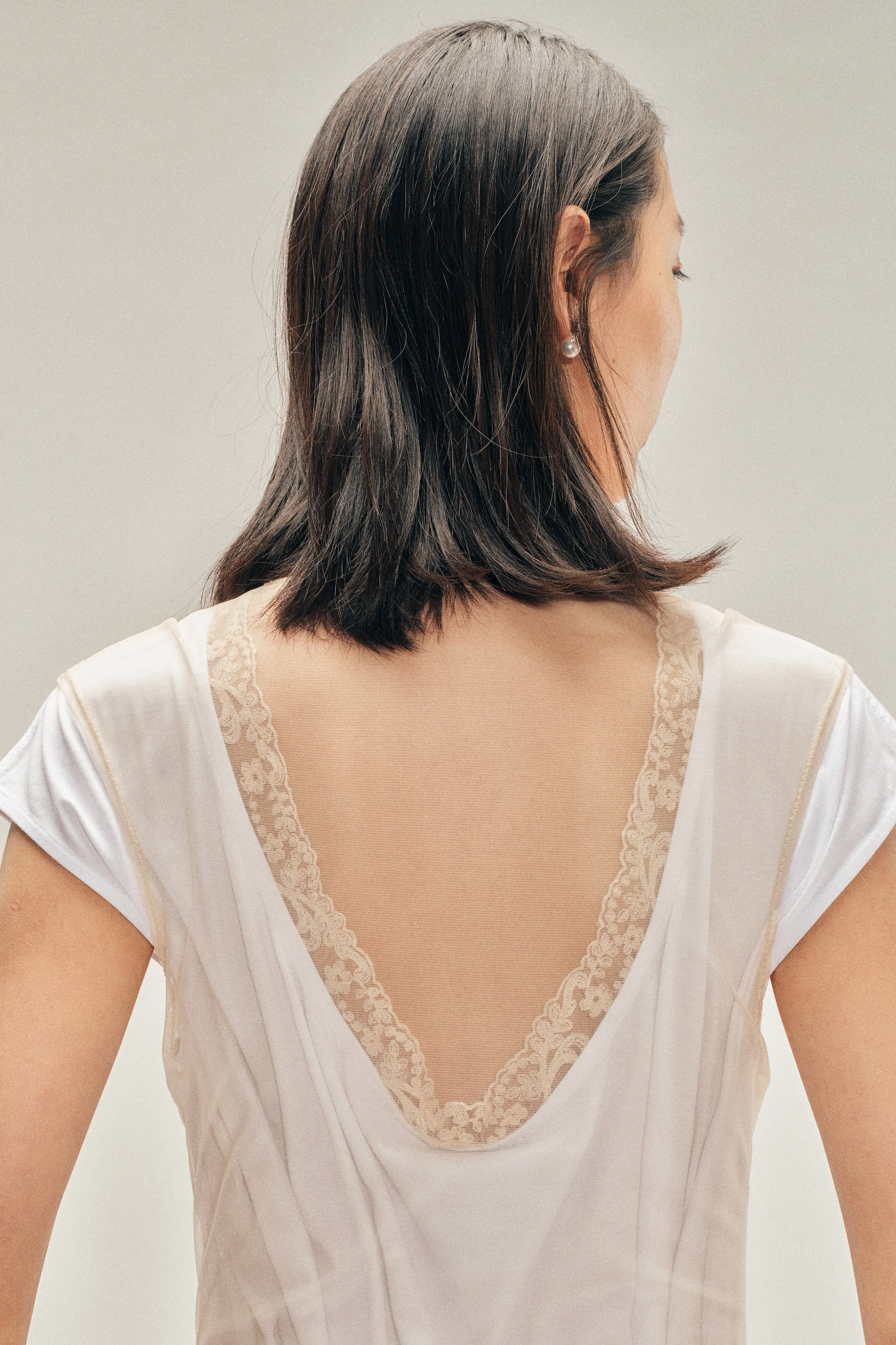 Layered Liquid Cap Sleeve Lace Trim Dress sold by Simone Rocha product image thumbnail 4