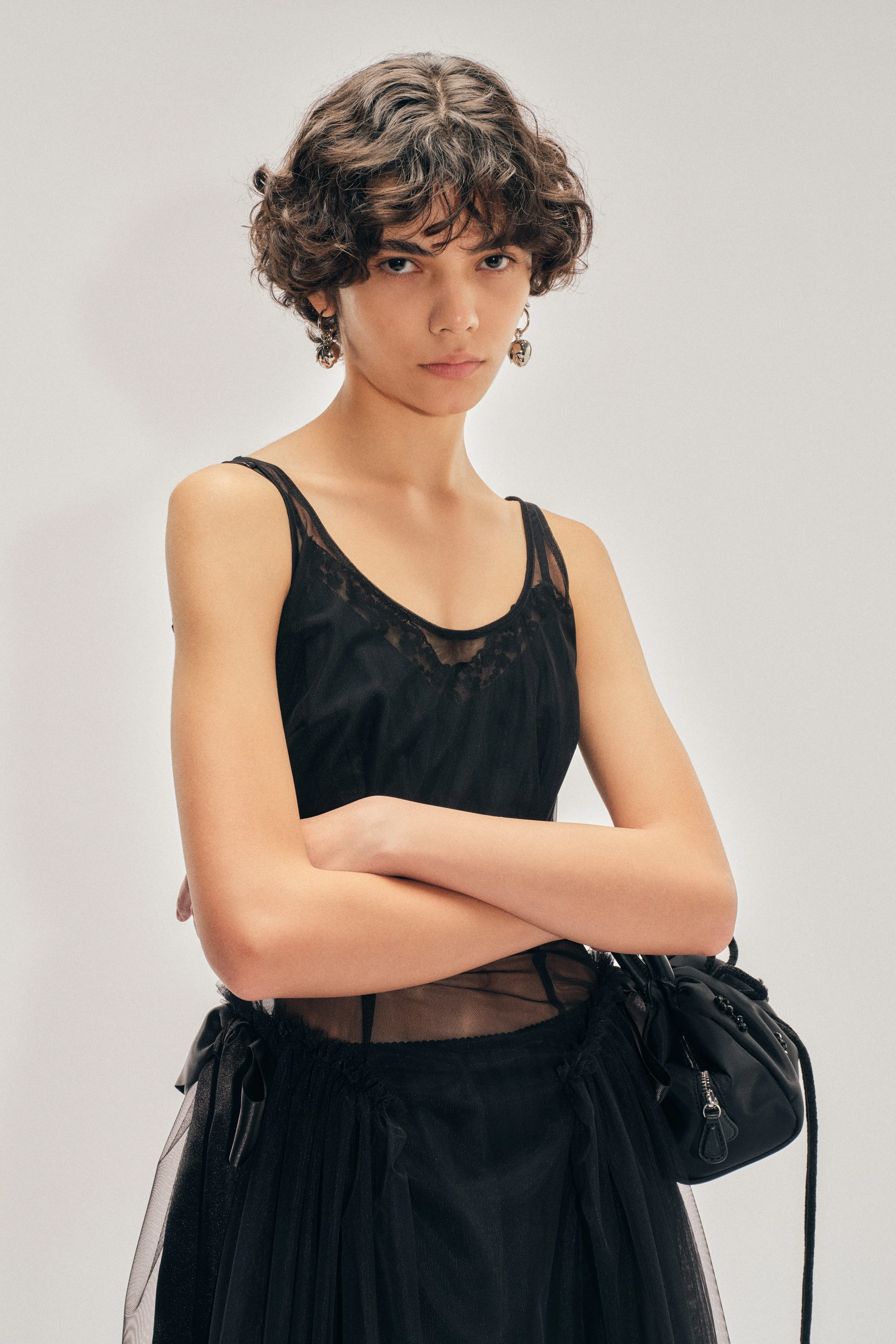 Sheer Sculpted Bow Sash Hip Detail Dress sold by Simone Rocha product image thumbnail 4