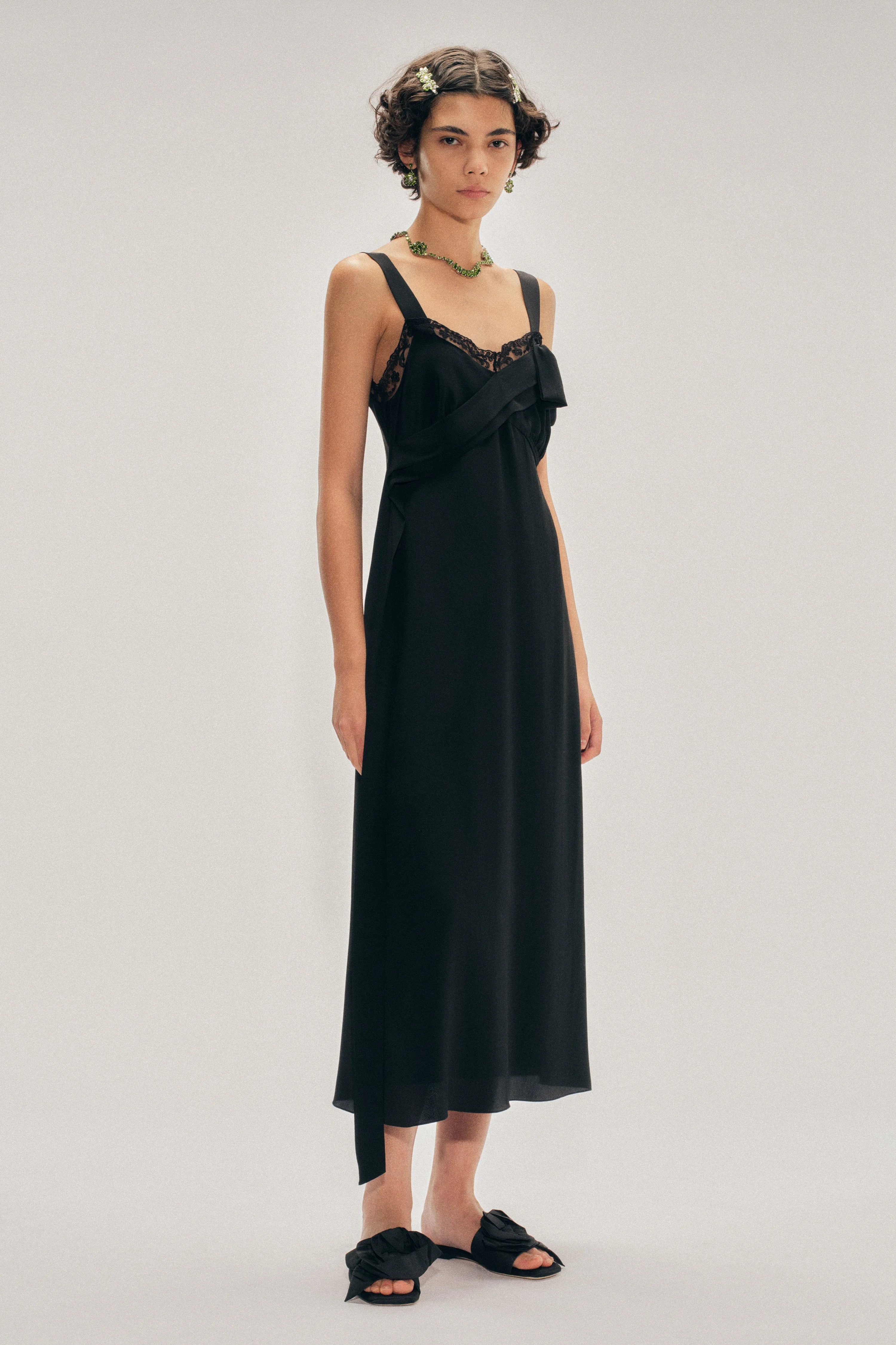 Bow Sash Slip Dress sold by Simone Rocha product image thumbnail 2