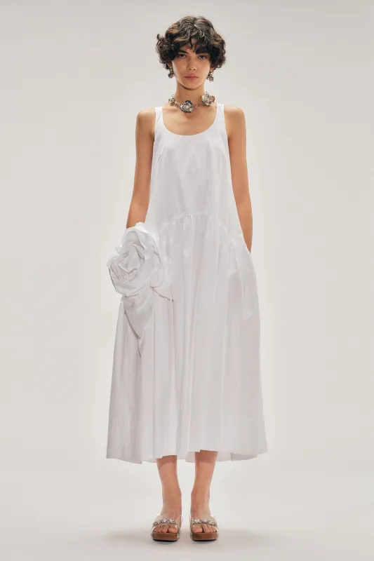 Pressed Rosette Tapered Back Flounce Dress made by Simone Rocha