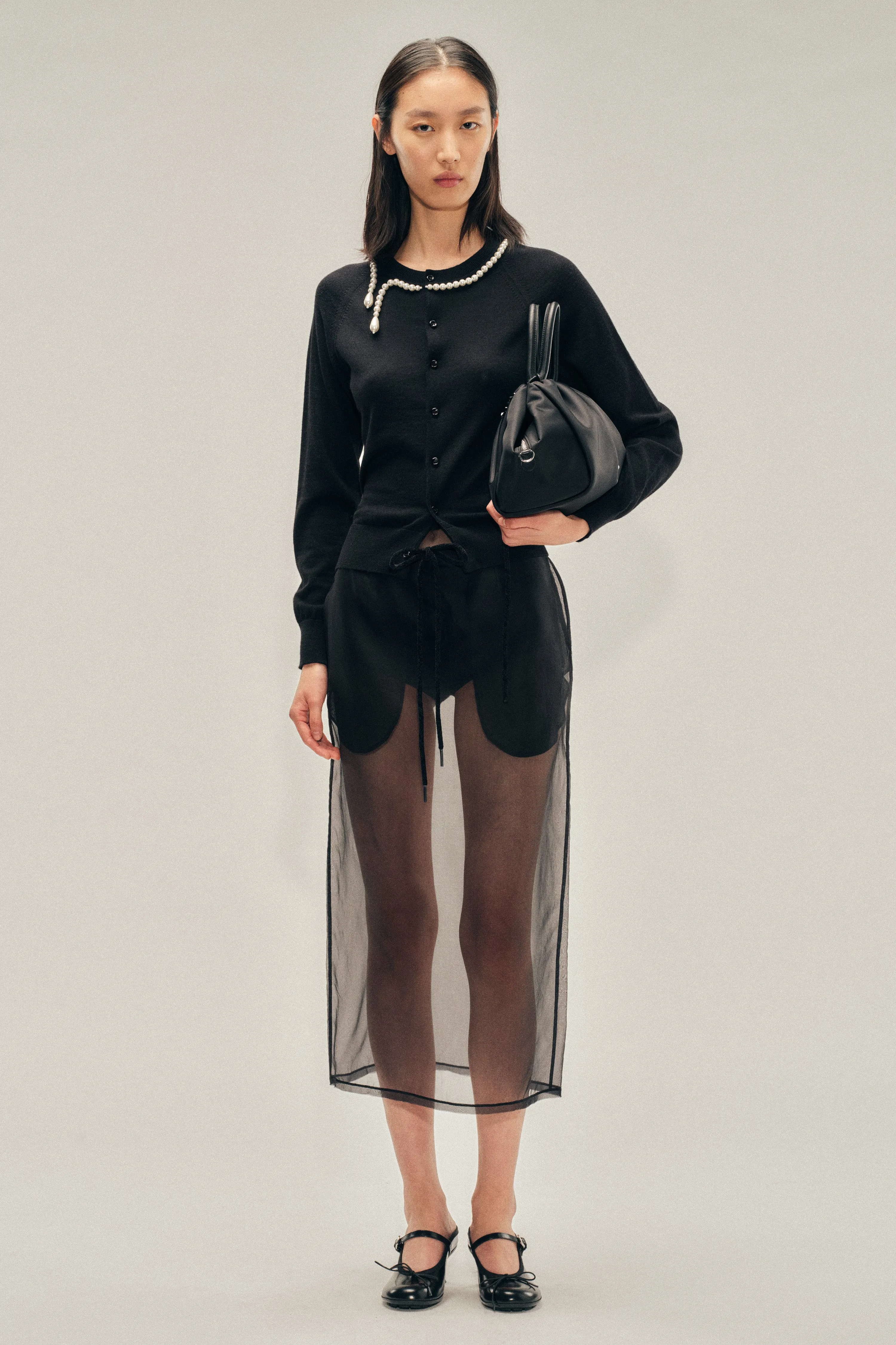 Beaded Classic Merino Silk Cardigan sold by Simone Rocha