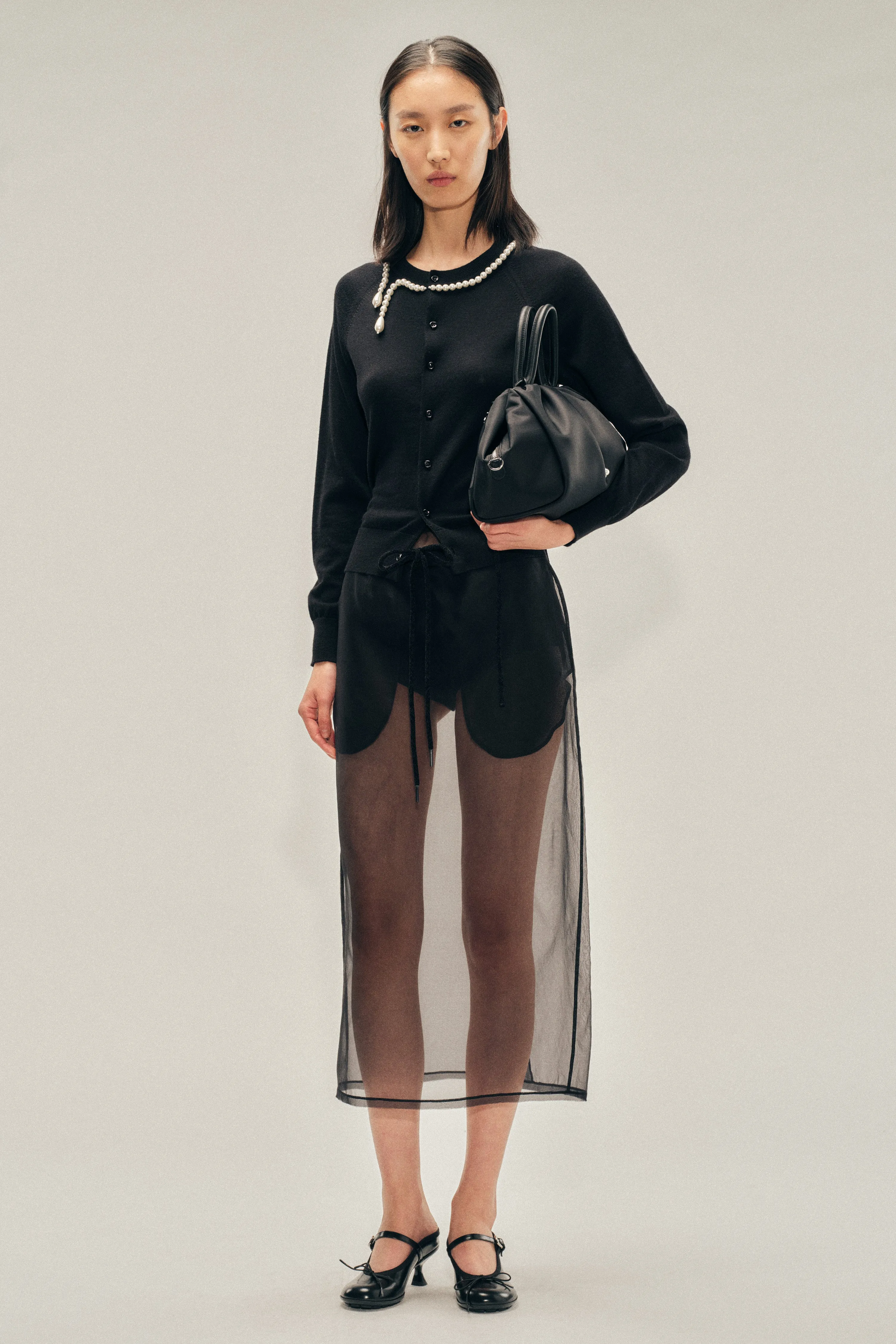 Beaded Classic Merino Silk Cardigan sold by Simone Rocha product image thumbnail 2