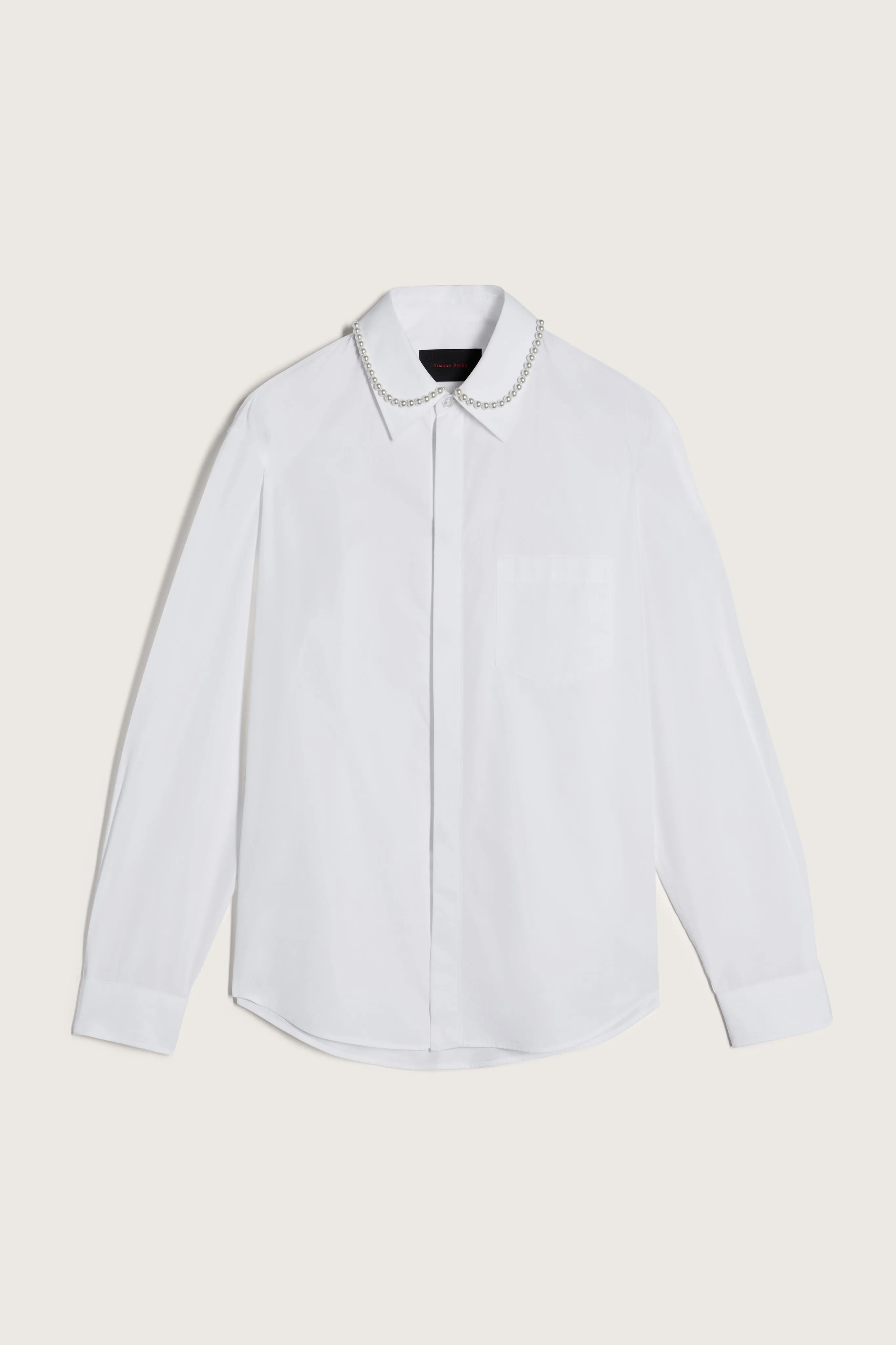 Beaded Classic Concealed Button Shirt sold by Simone Rocha